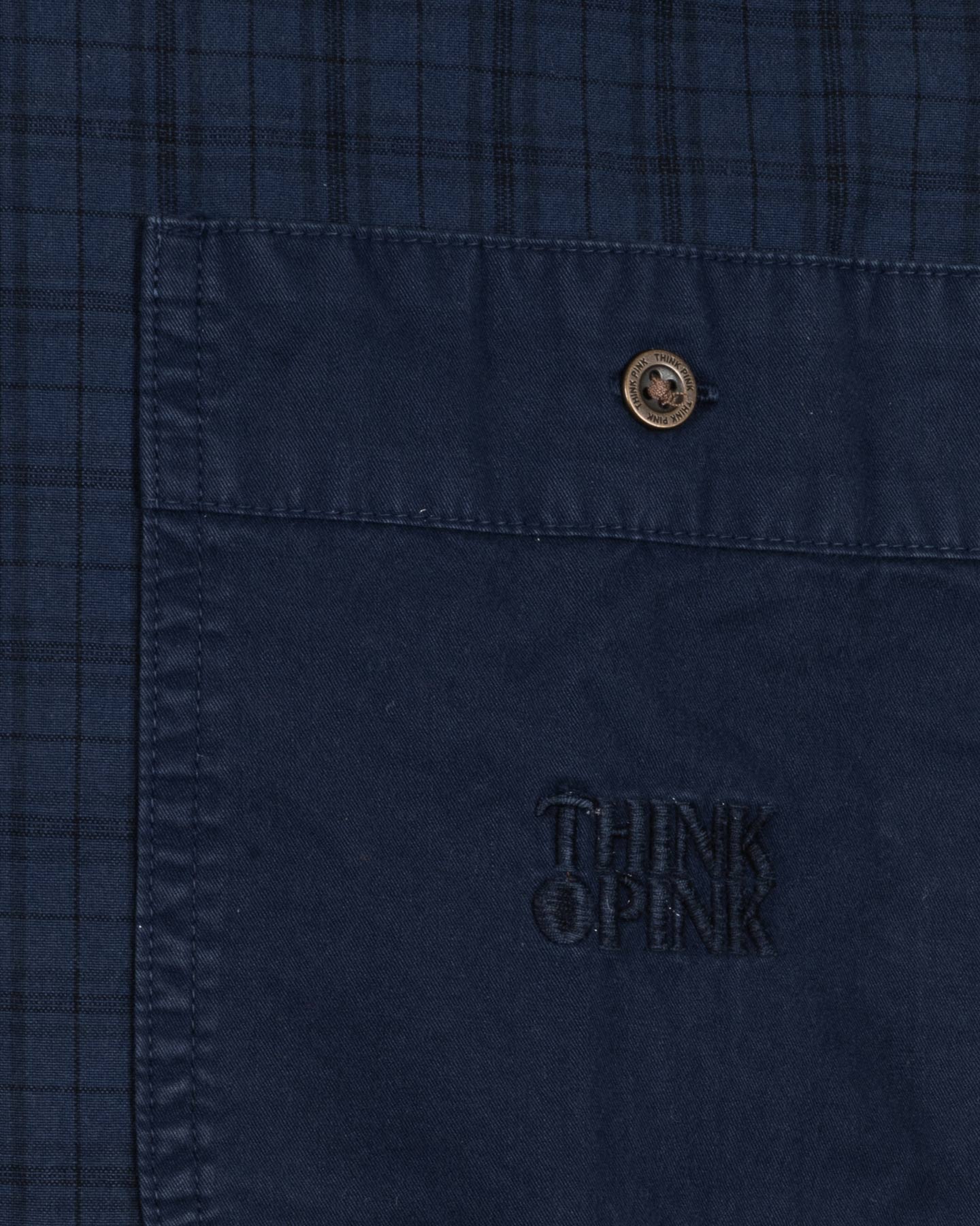 Camicia THINK PINK CHECK SHIRT M - Blu - 2 | Cisalfa Sport