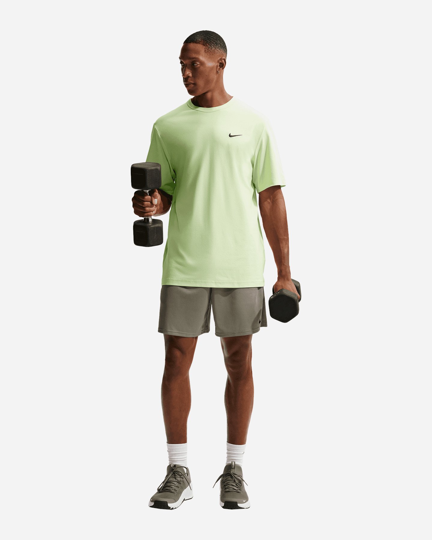 Pantalone training NIKE DRI FIT FLEX SMALL LOGO 7IN M - Verde - 2 | Cisalfa Sport