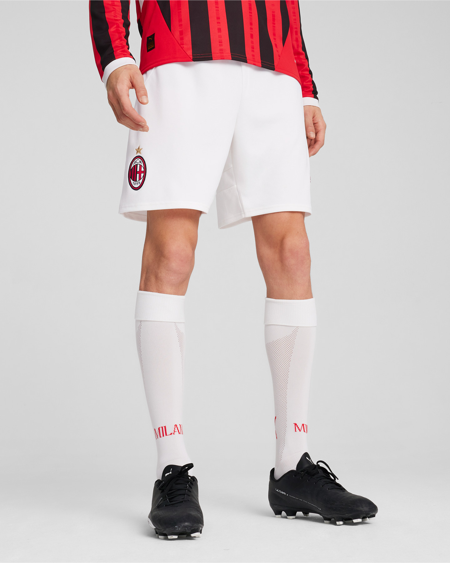 Pantaloncini calcio ufficiali PUMA MILAN HOME 24-25 M - Bianco - 2 | Cisalfa Sport