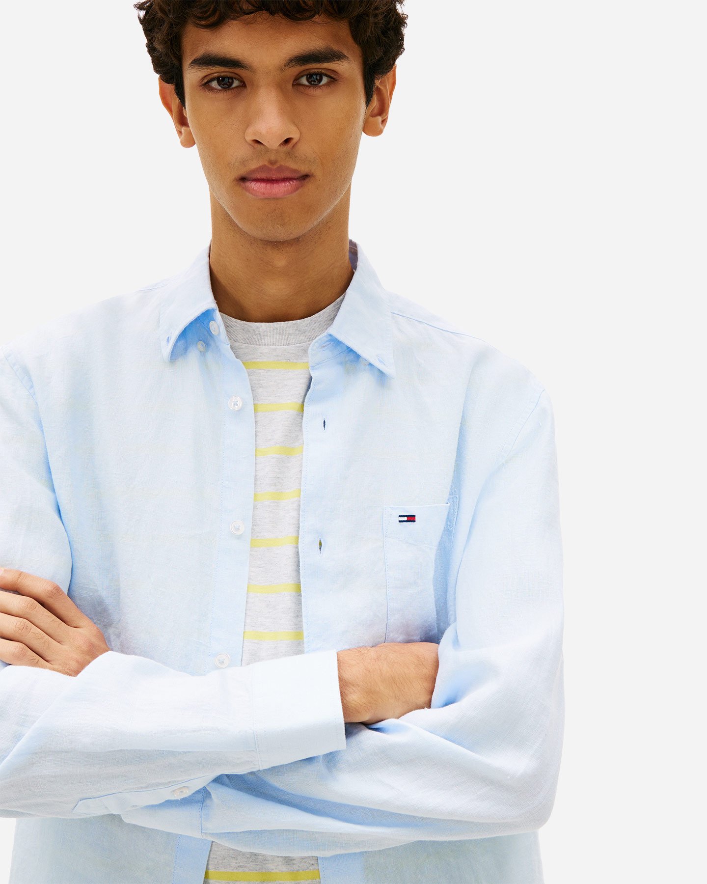 Camicia TOMMY HILFIGER LINEN M - Blu - 4 | Cisalfa Sport