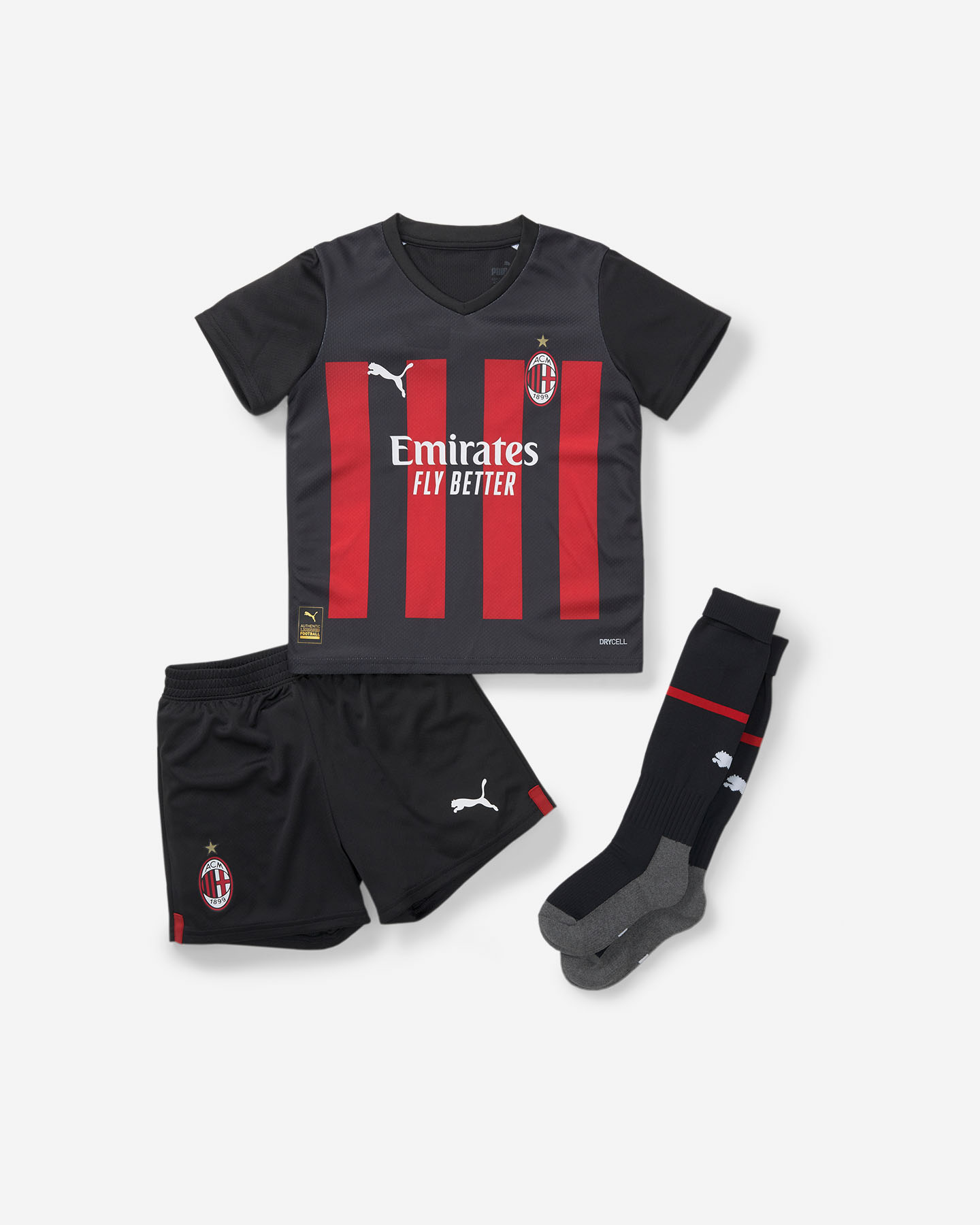 Abbigliamento calcio ufficiale PUMA MILAN HOME MINIKIT 22-23 JR - Nero - 0 | Cisalfa Sport