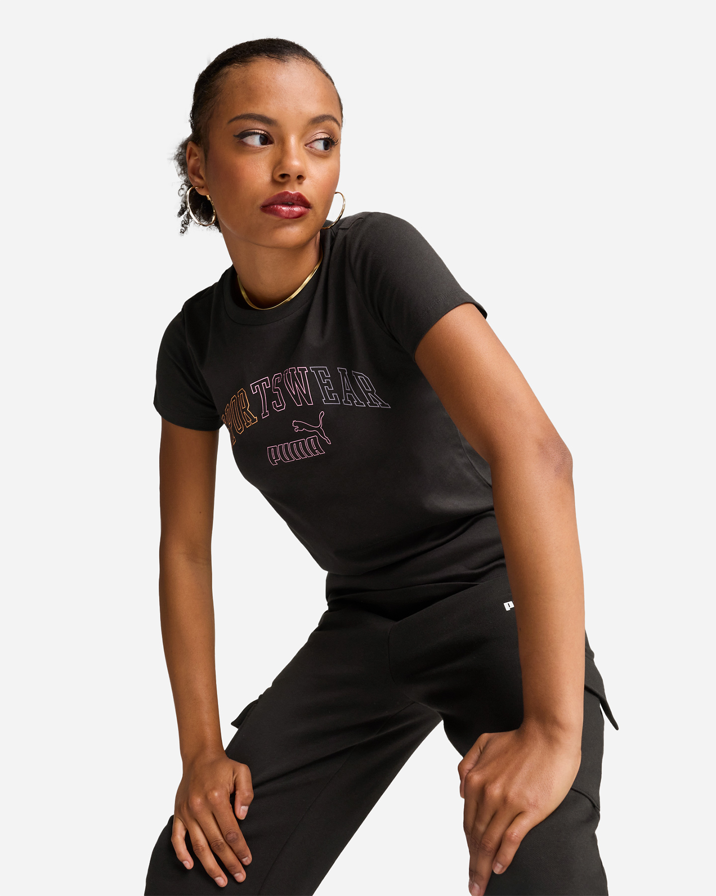 T-shirt PUMA LOGO LAB W - Nero - 2 | Cisalfa Sport