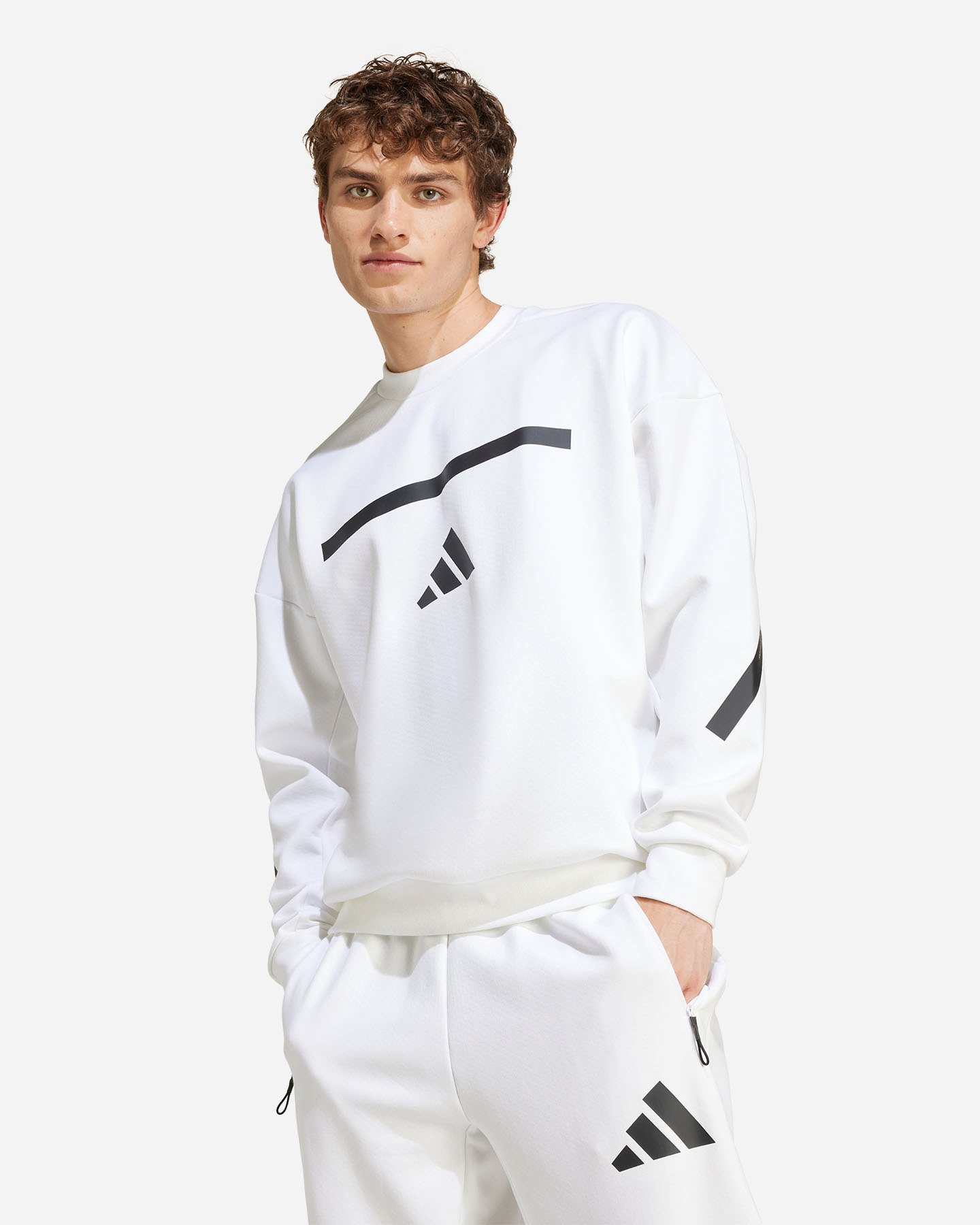 Felpa ADIDAS Z.N.E. M - Bianco - 1 | Cisalfa Sport
