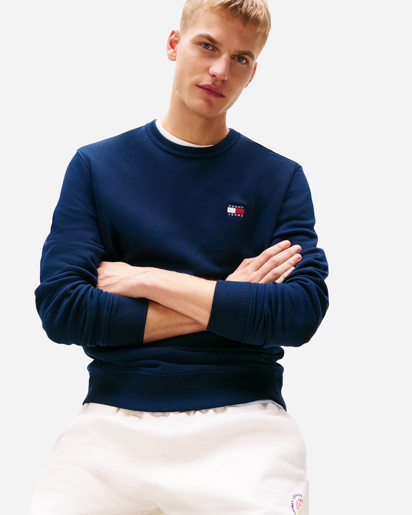 Felpa TOMMY HILFIGER BADGE M - Blu - 4 | Cisalfa Sport