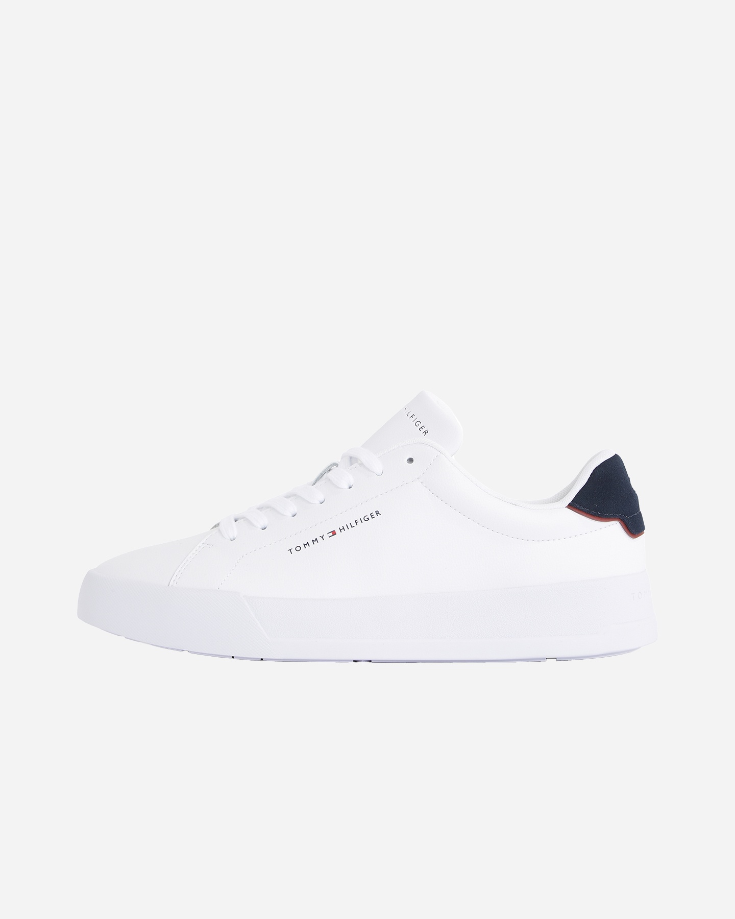 Scarpe sneakers TOMMY HILFIGER COURT LEATHER DETAIL M - Bianco - 4 | Cisalfa Sport