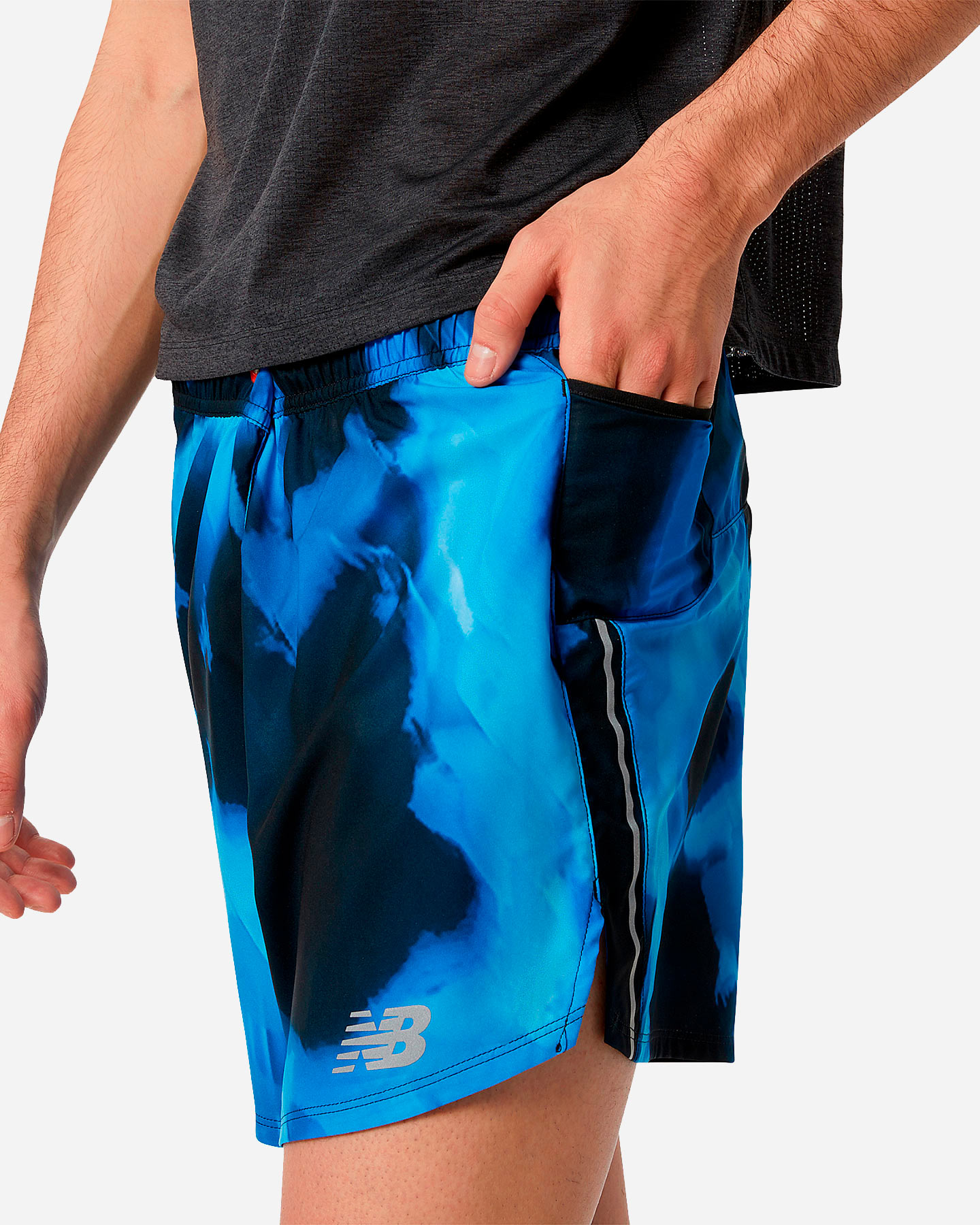 Short running NEW BALANCE PRINTED IMPACT RUN 5" M - Nero - 3 | Cisalfa Sport