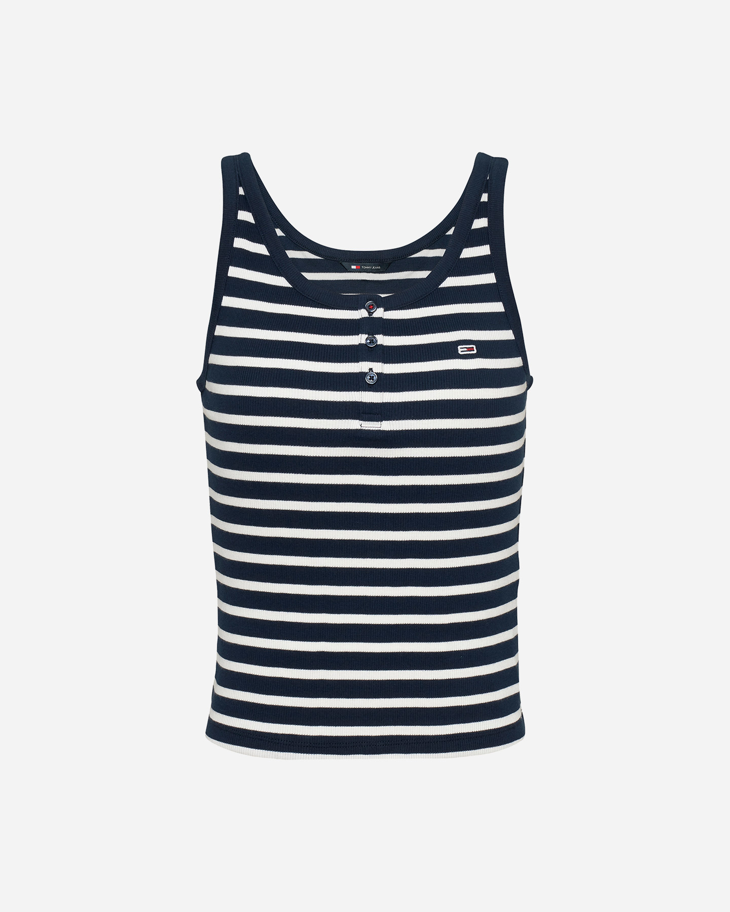 Canotta TOMMY HILFIGER SLIM BUTTON STRIPE W - Blu - 0 | Cisalfa Sport