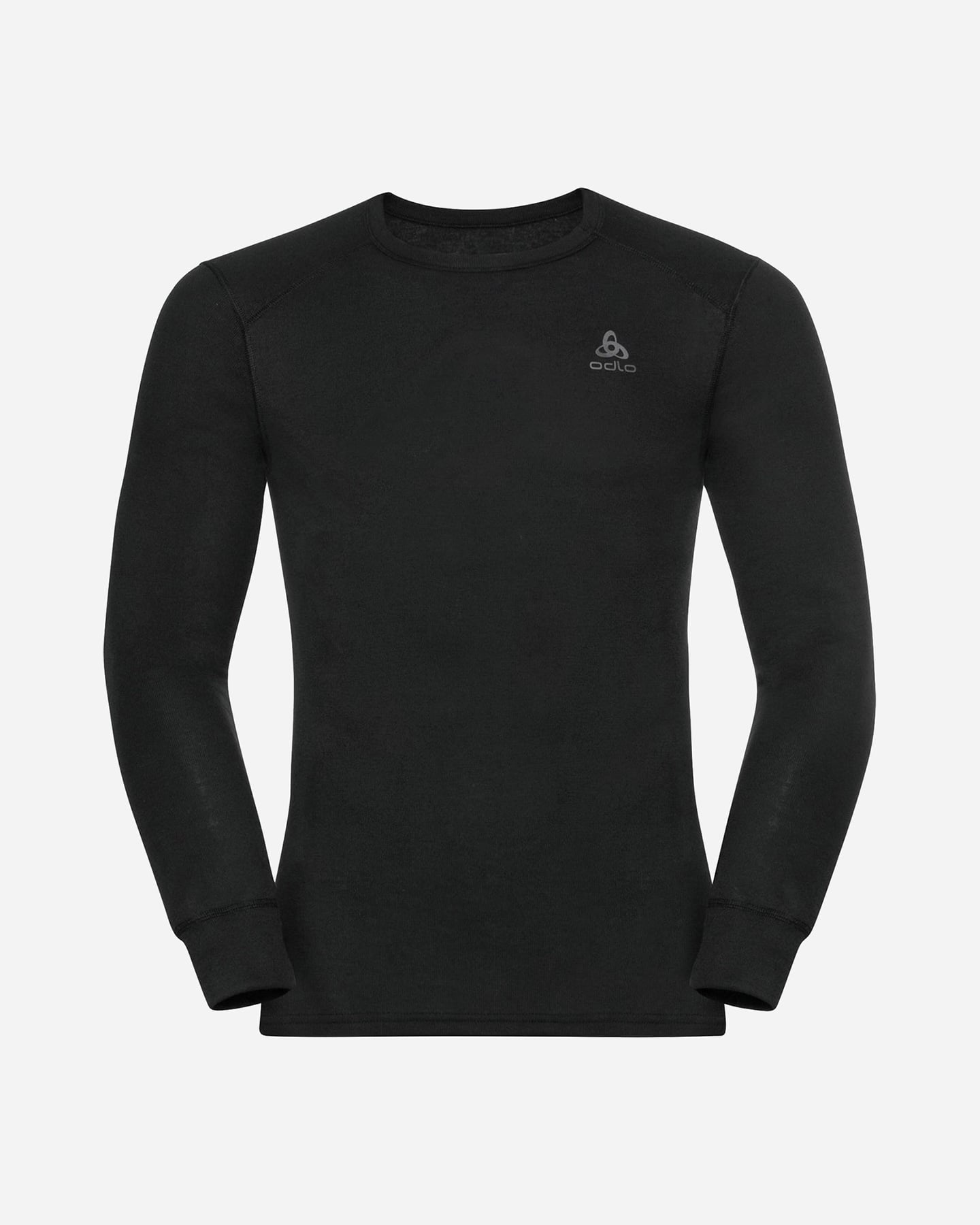 Odlo Active Eco Warm Crew M - Maglia Intimo Tecnico - Uomo - Nero