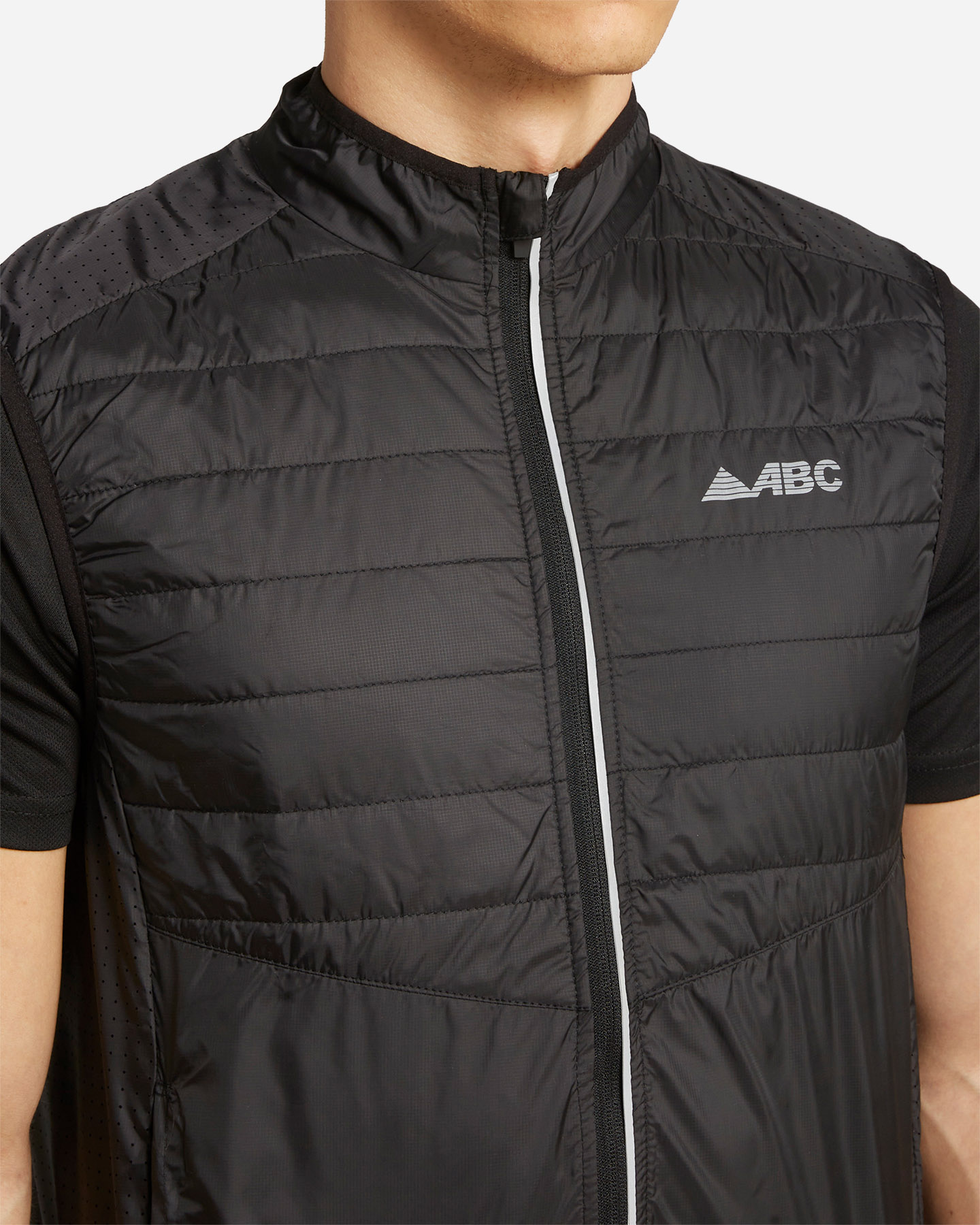 Giacca running ABC RUN MINI CHECK M - Nero - 4 | Cisalfa Sport