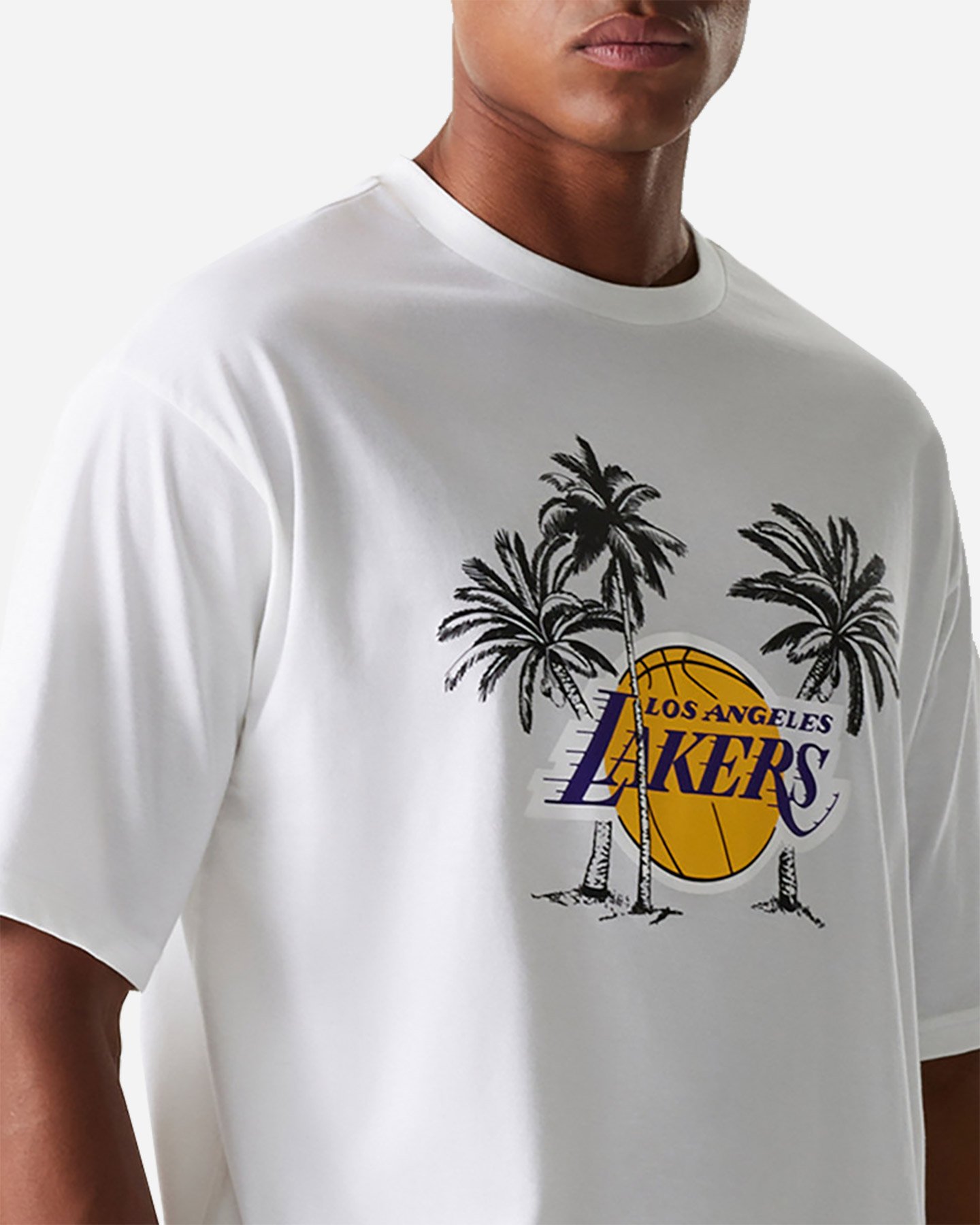 Maglia basket NEW ERA PALM TREE LAKERS M - Bianco - 2 | Cisalfa Sport