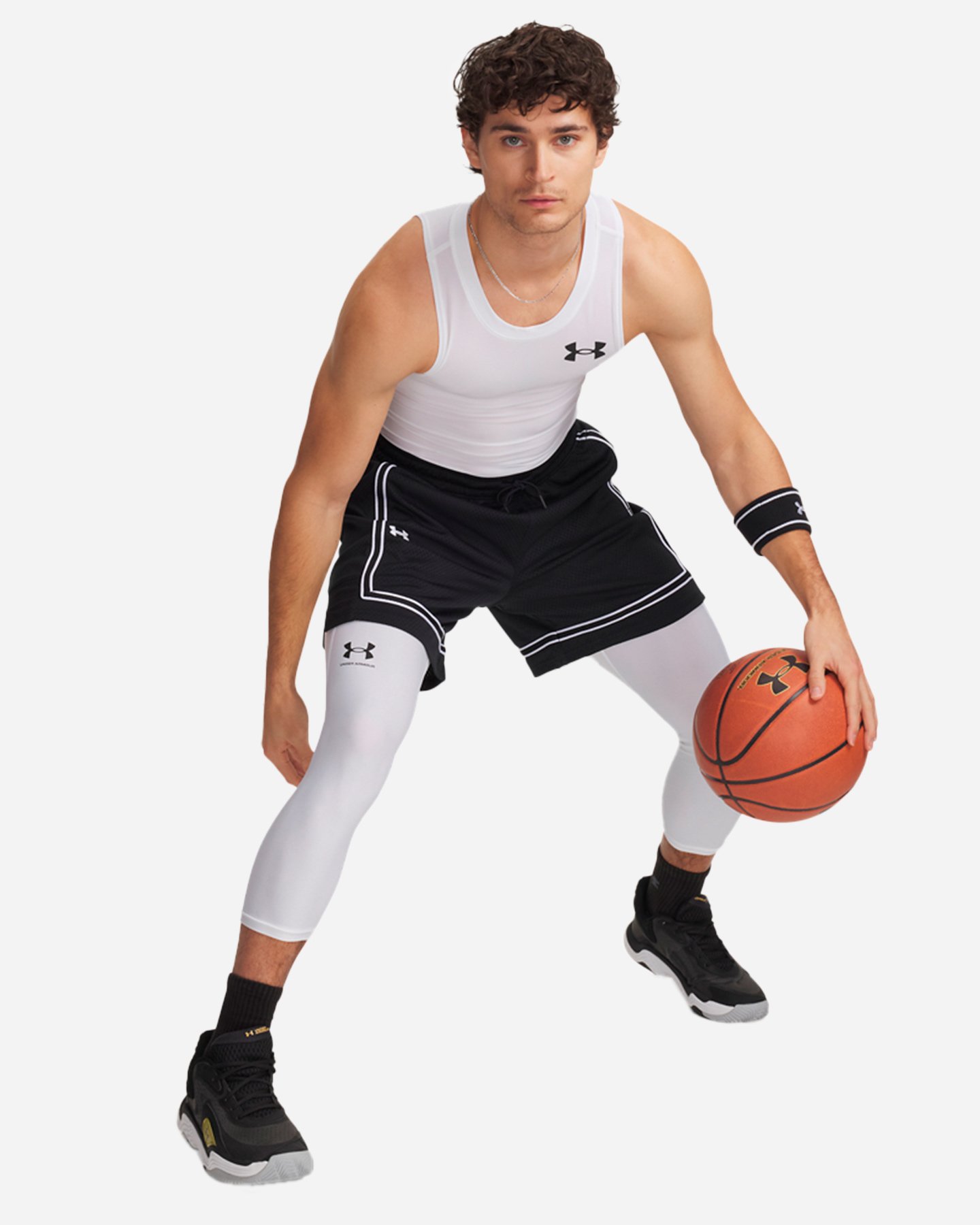 Pantaloncini basket UNDER ARMOUR COURT M - Nero - 4 | Cisalfa Sport