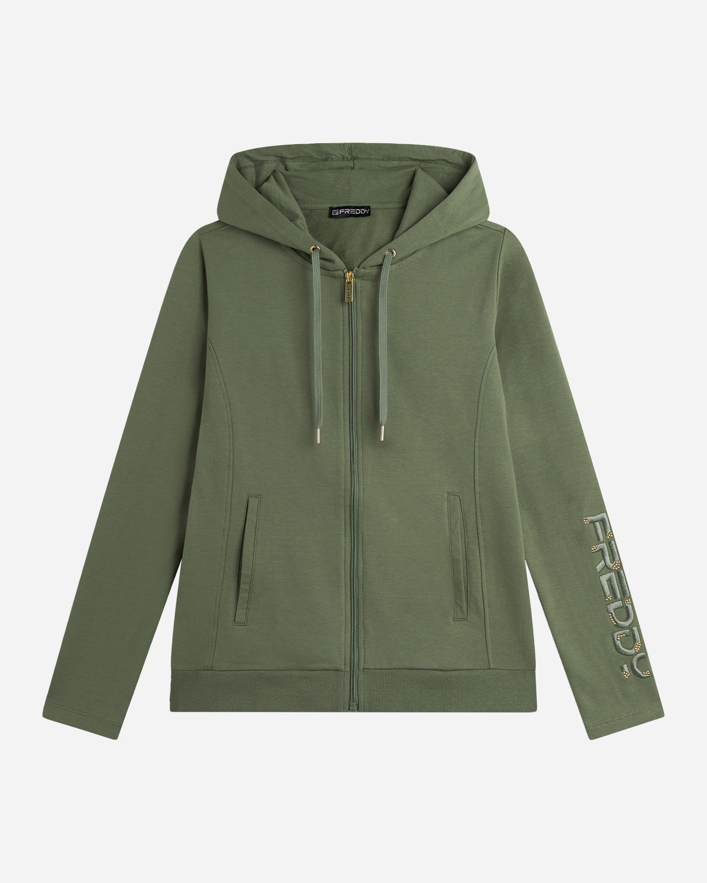 Felpa FREDDY LOGO EMBROIDERY W - Verde - 0 | Cisalfa Sport