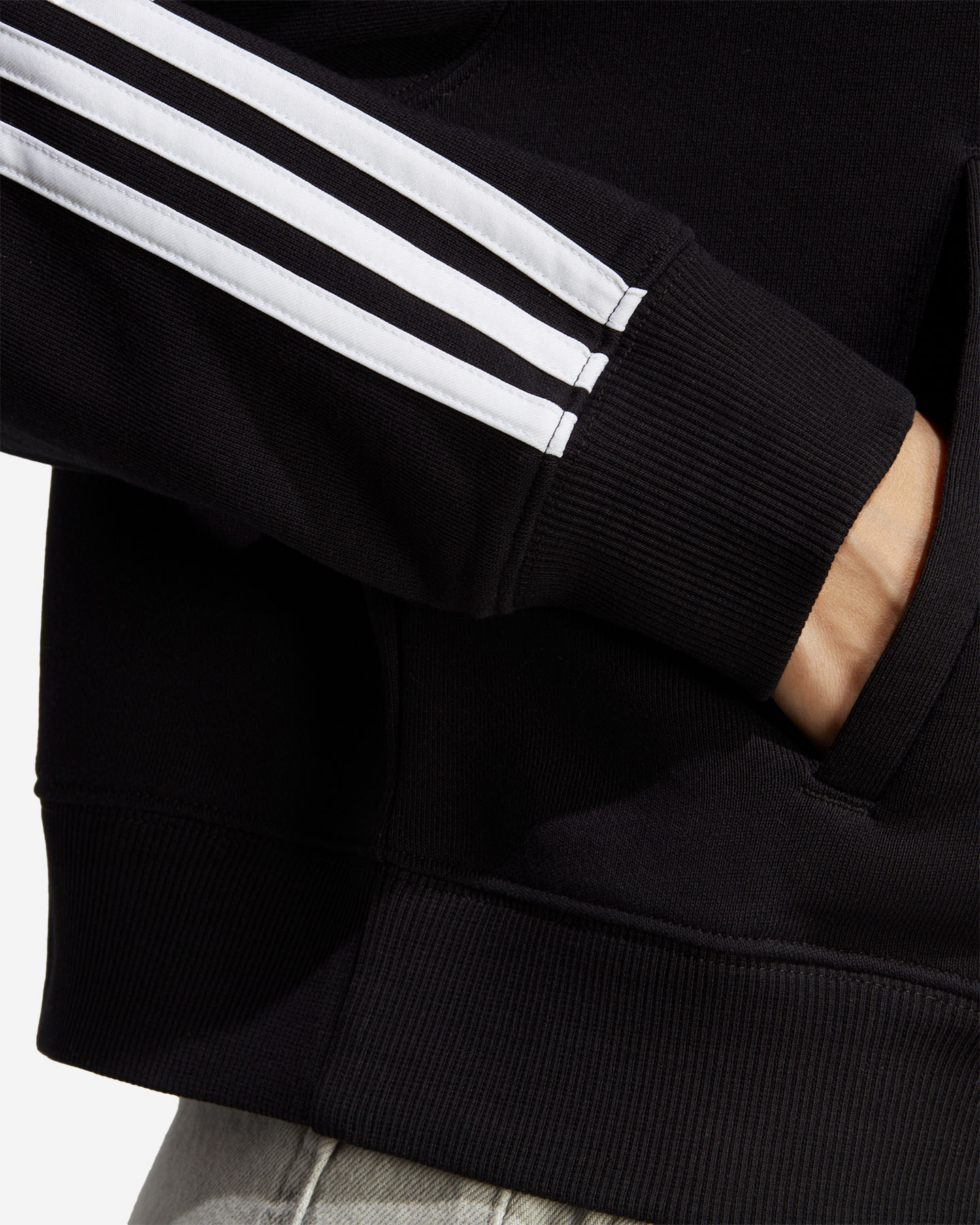 Felpa ADIDAS 3STRIPES W - Nero - 5 | Cisalfa Sport