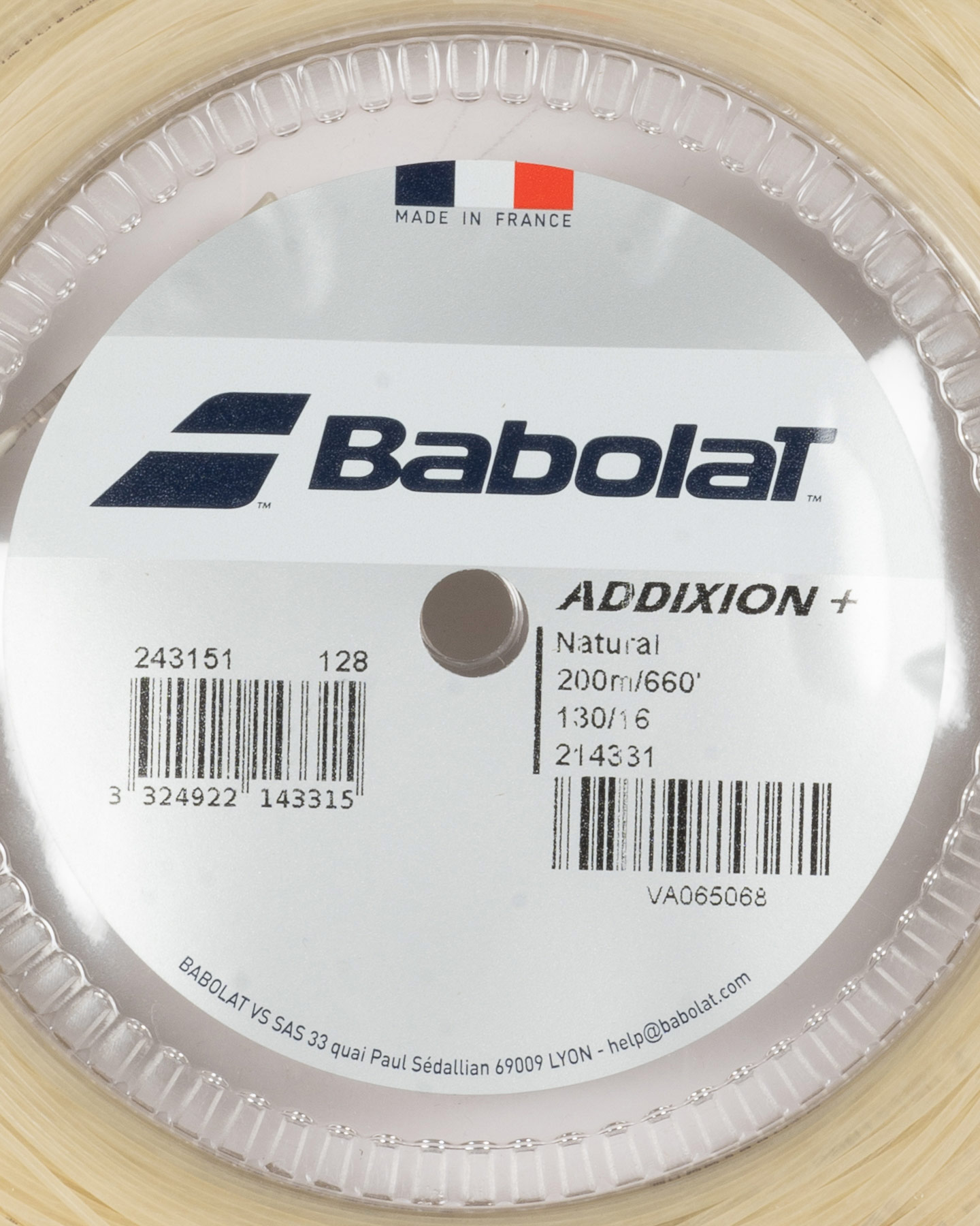 Corde tennis BABOLAT ADDIXION+ 200M  - Bianco - 1 | Cisalfa Sport