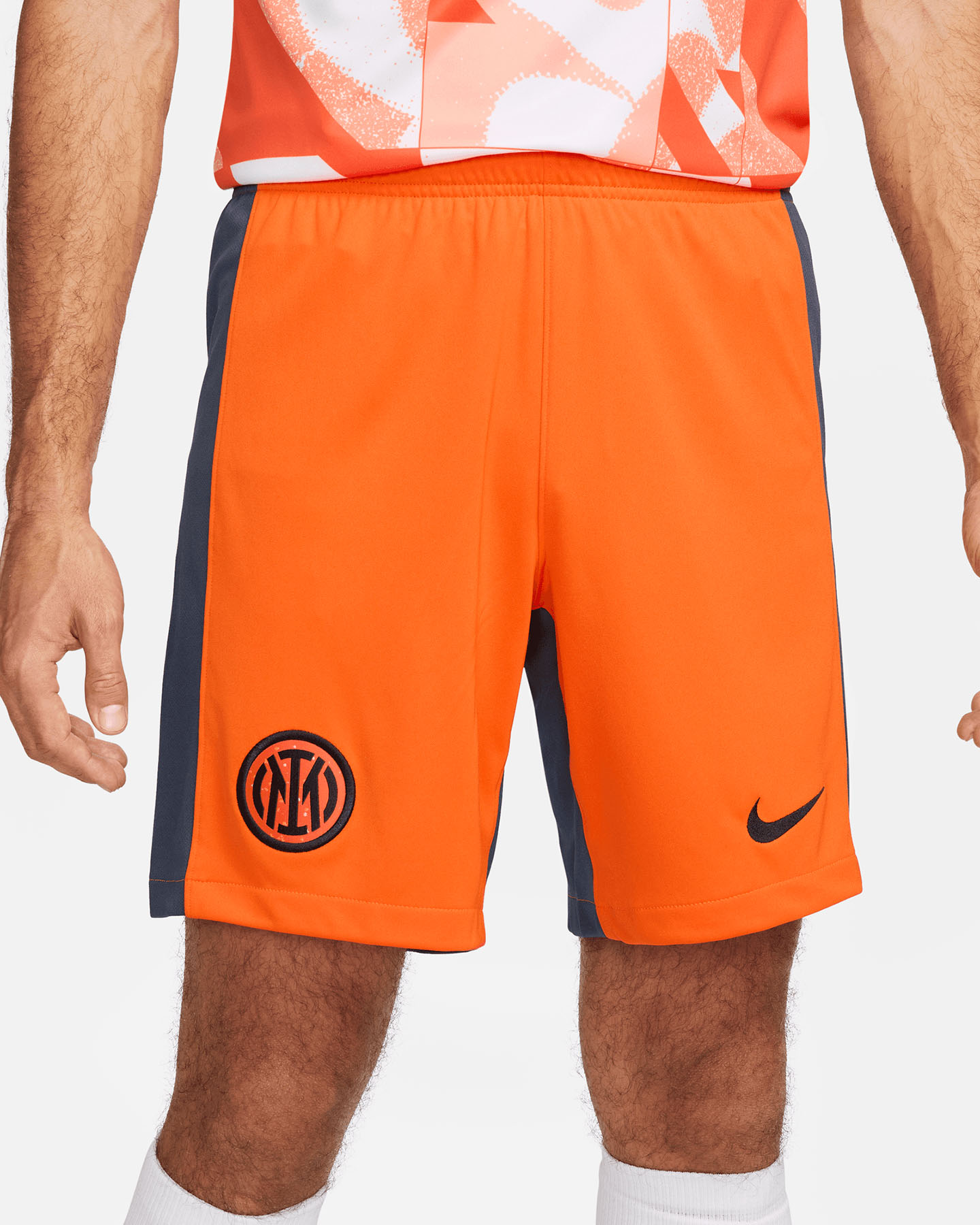 Pantaloncini calcio ufficiali NIKE DRI FIT INTER THIRD 23-24 M - Arancione - 3 | Cisalfa Sport