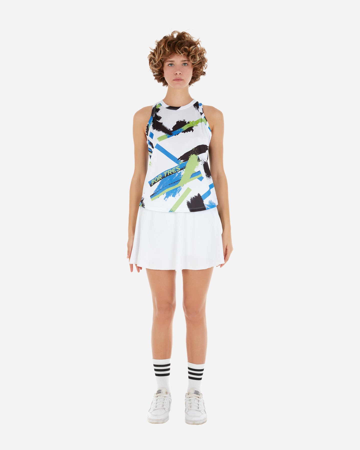 T-shirt tennis X3 POR TRES CALANDA W - Blu - 1 | Cisalfa Sport