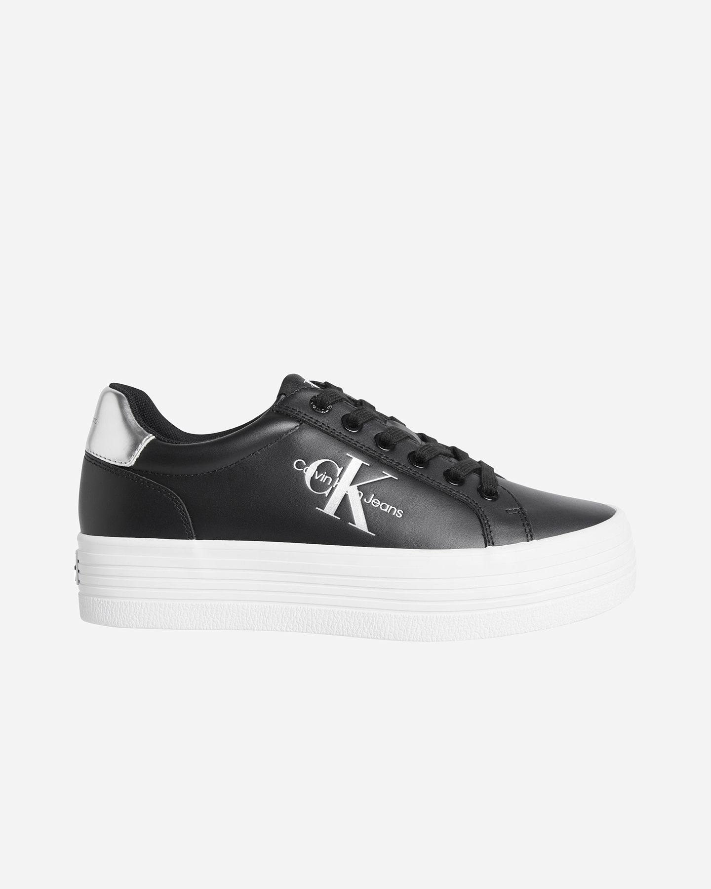 Scarpe sneakers CALVIN KLEIN JEANS SHIVARY PLAT LEATHER W - Nero - 0 | Cisalfa Sport