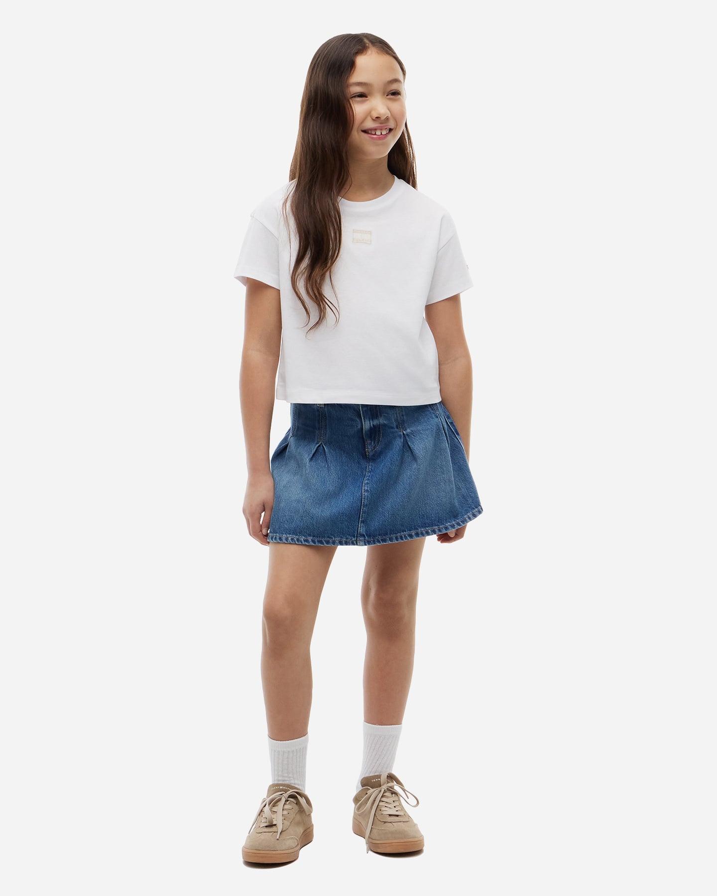 T-shirt TOMMY HILFIGER BOXY TONAL FLAG JR - Bianco - 3 | Cisalfa Sport