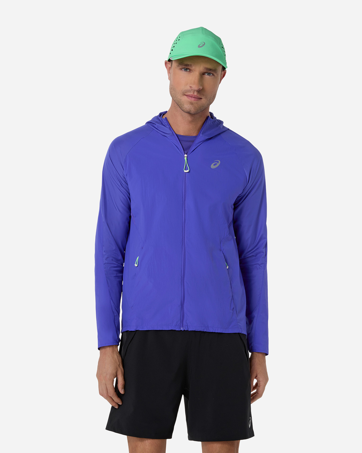 Giacca running ASICS ROAD PACKABLE M - Blu - 0 | Cisalfa Sport