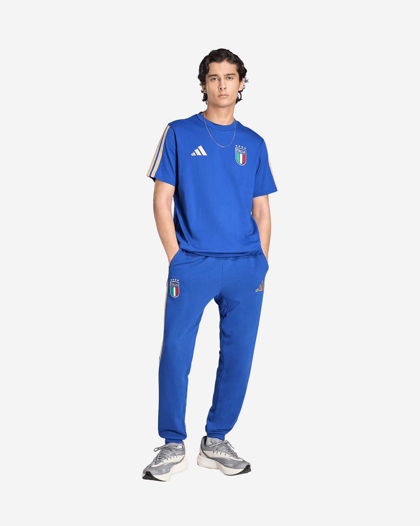 Abbigliamento calcio ufficiale ADIDAS ITALIA FIGC DNA M - Blu - 3 | Cisalfa Sport