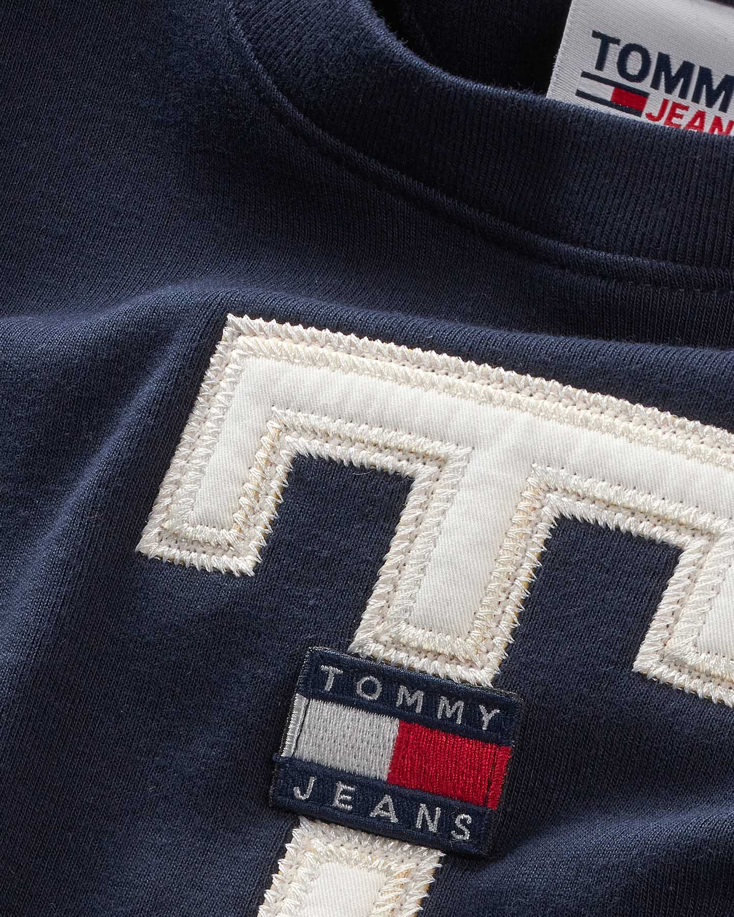 T-shirt TOMMY HILFIGER CROP LETTERMAN FLAG W - Blu - 2 | Cisalfa Sport