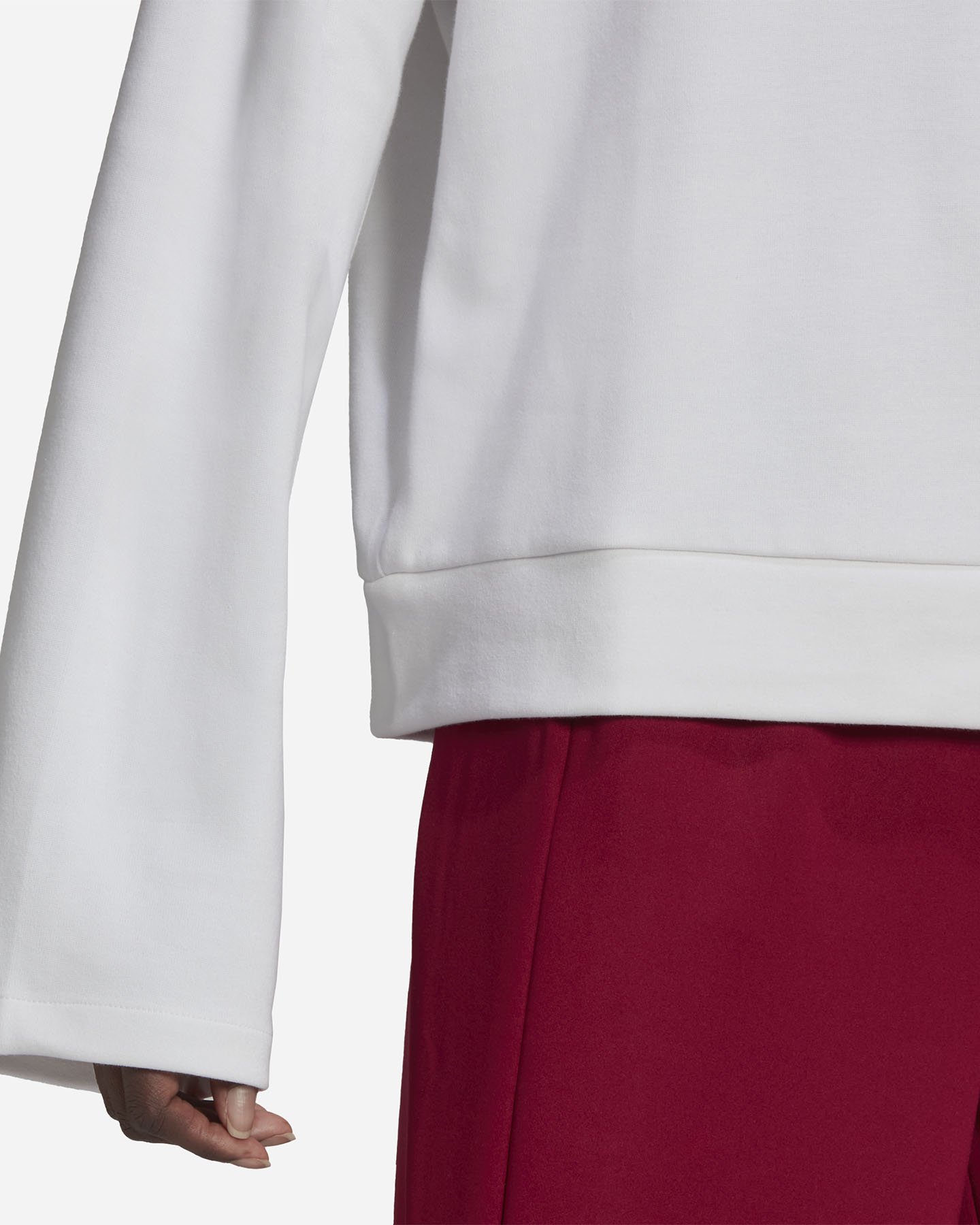 Felpa ADIDAS ROUND BIG LOGO W - Bianco - 4 | Cisalfa Sport