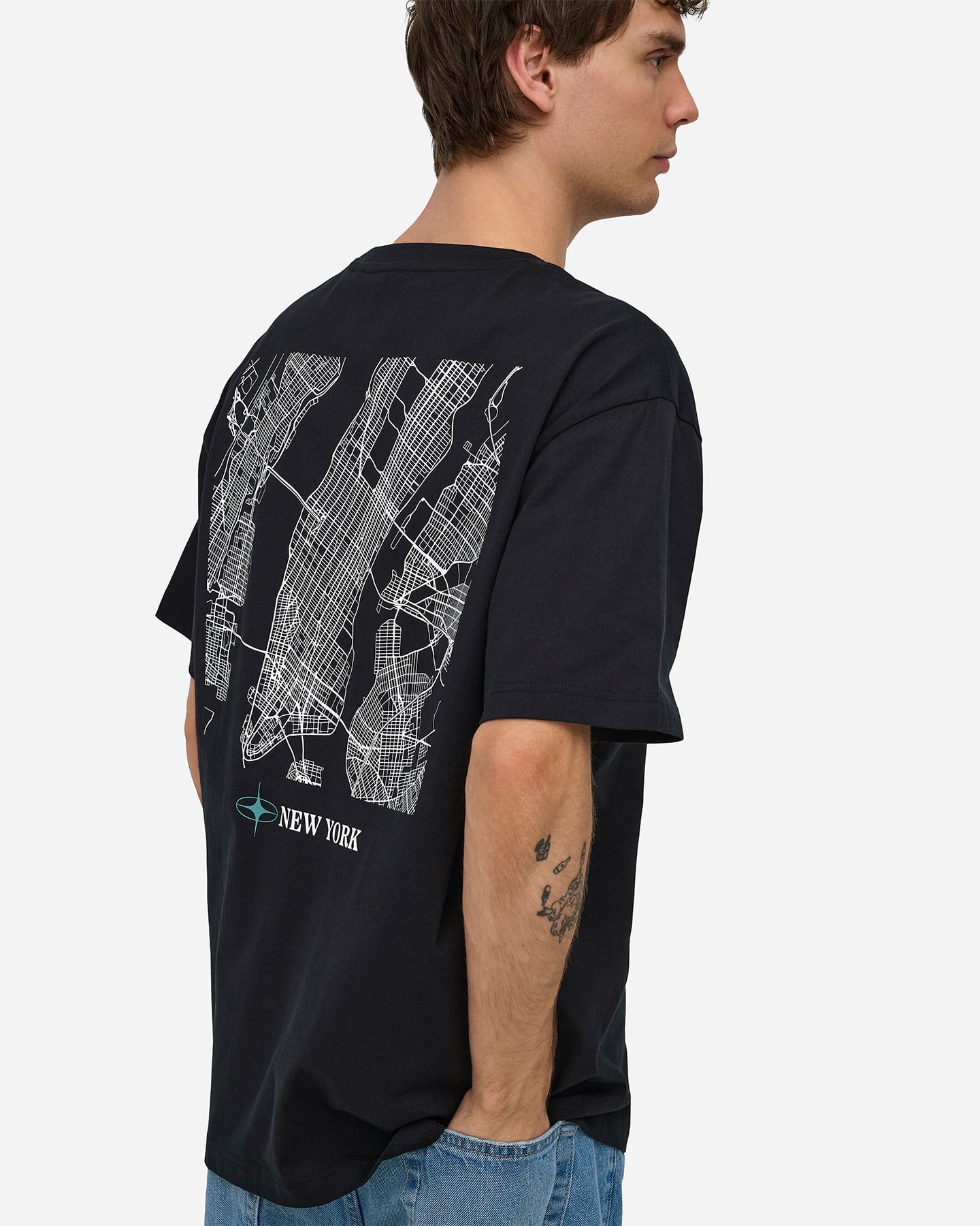 T-shirt ONLY & SONS LIFE NEW YORK M - Blu - 5 | Cisalfa Sport