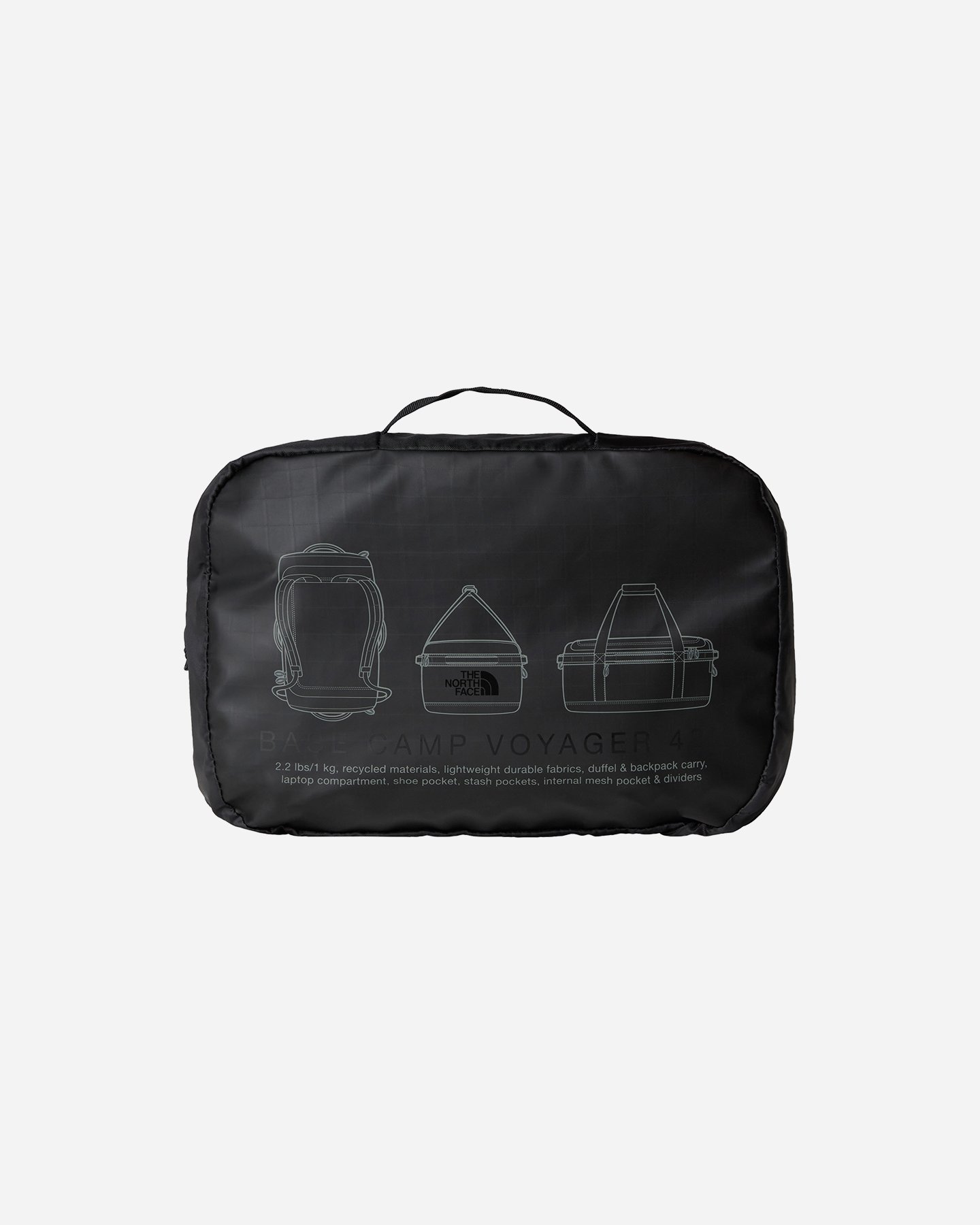 Borsa THE NORTH FACE BASE CAMP VOYAGER DUFFEL 42L  - Nero - 4 | Cisalfa Sport