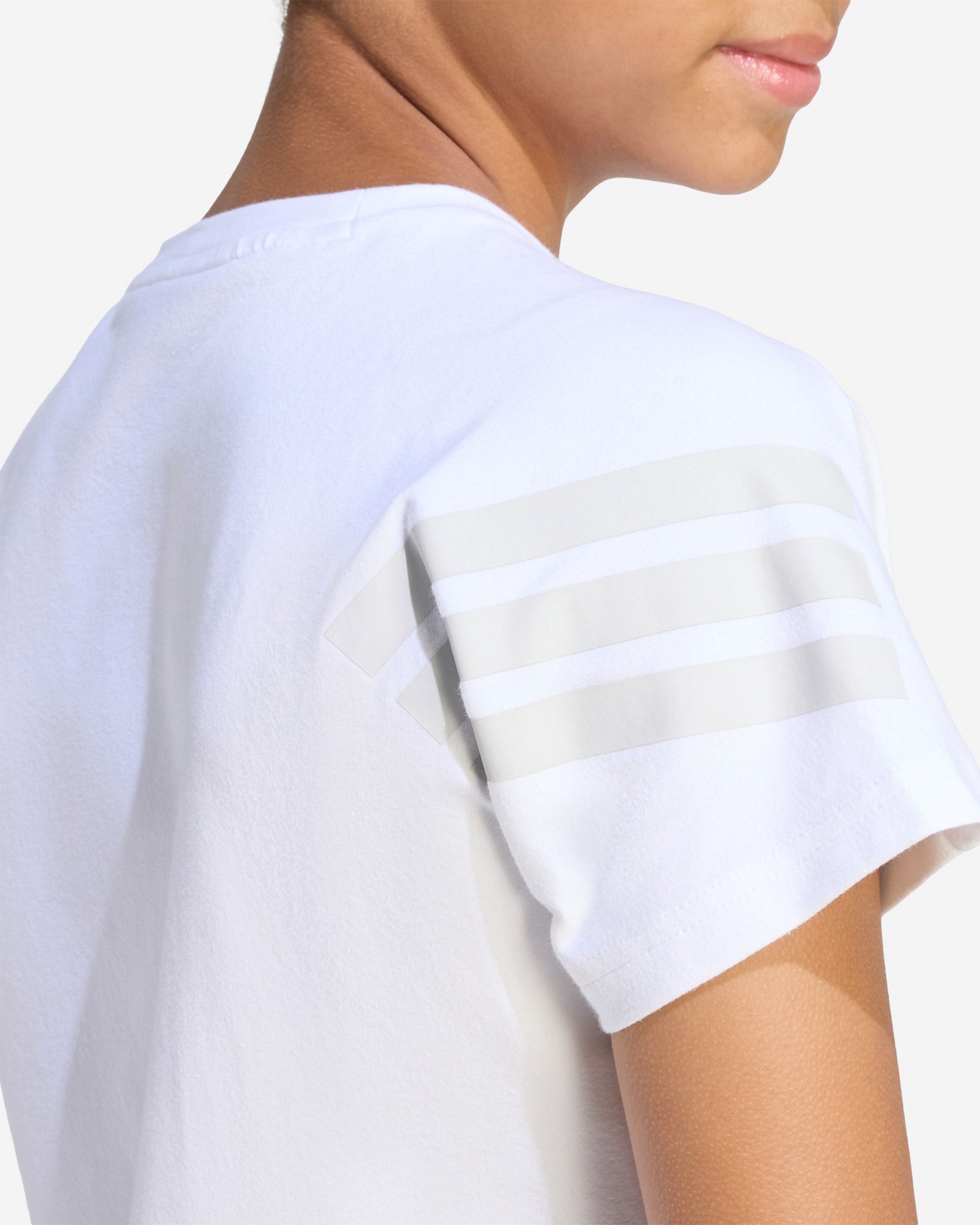 T-shirt ADIDAS FUTURE ICONS 3STRIPES JR - Bianco - 5 | Cisalfa Sport