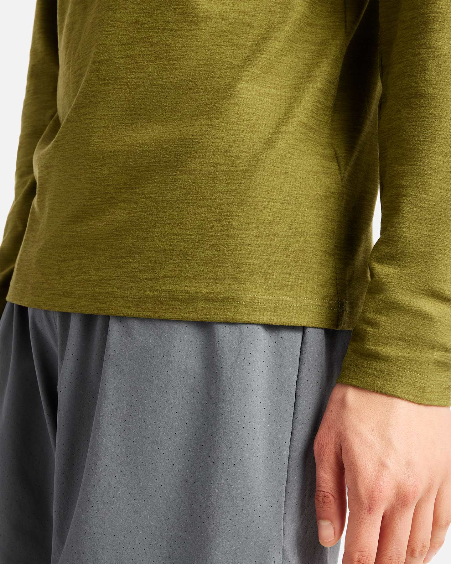 Maglia running NEW BALANCE SPACE DYE 1-4 ZIP LS M - Verde - 4 | Cisalfa Sport