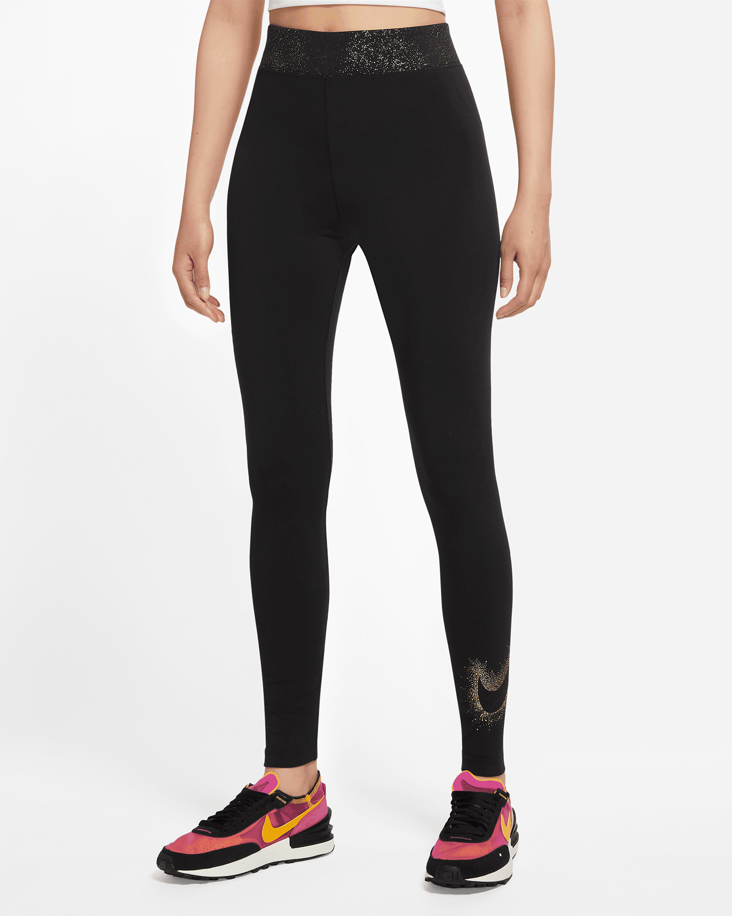 Image of Nike - Logo Glitter W - Leggings - Donna