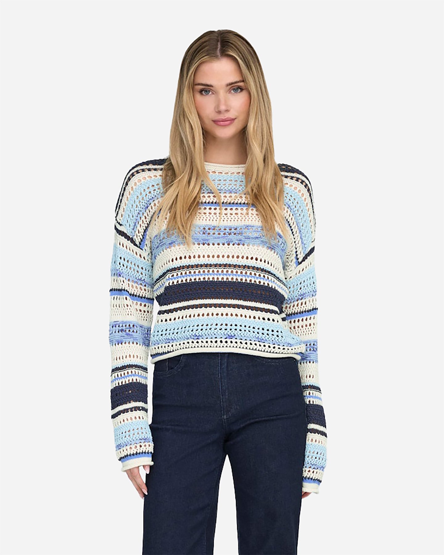 Maglione ONLY AMELIE STRIPE W - Azzurro - 2 | Cisalfa Sport