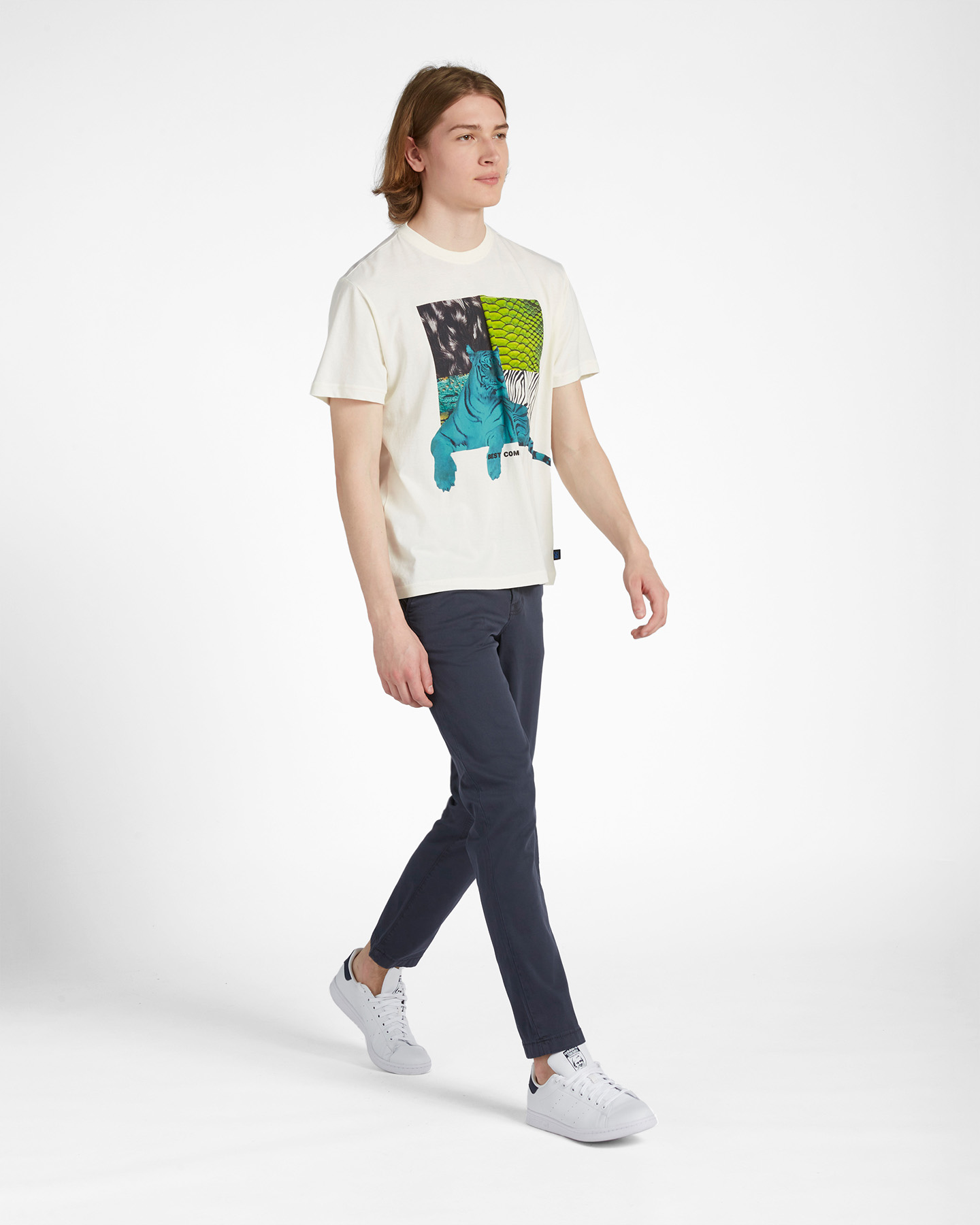 T-shirt BEST COMPANY BOX TIGRE M - Bianco - 3 | Cisalfa Sport