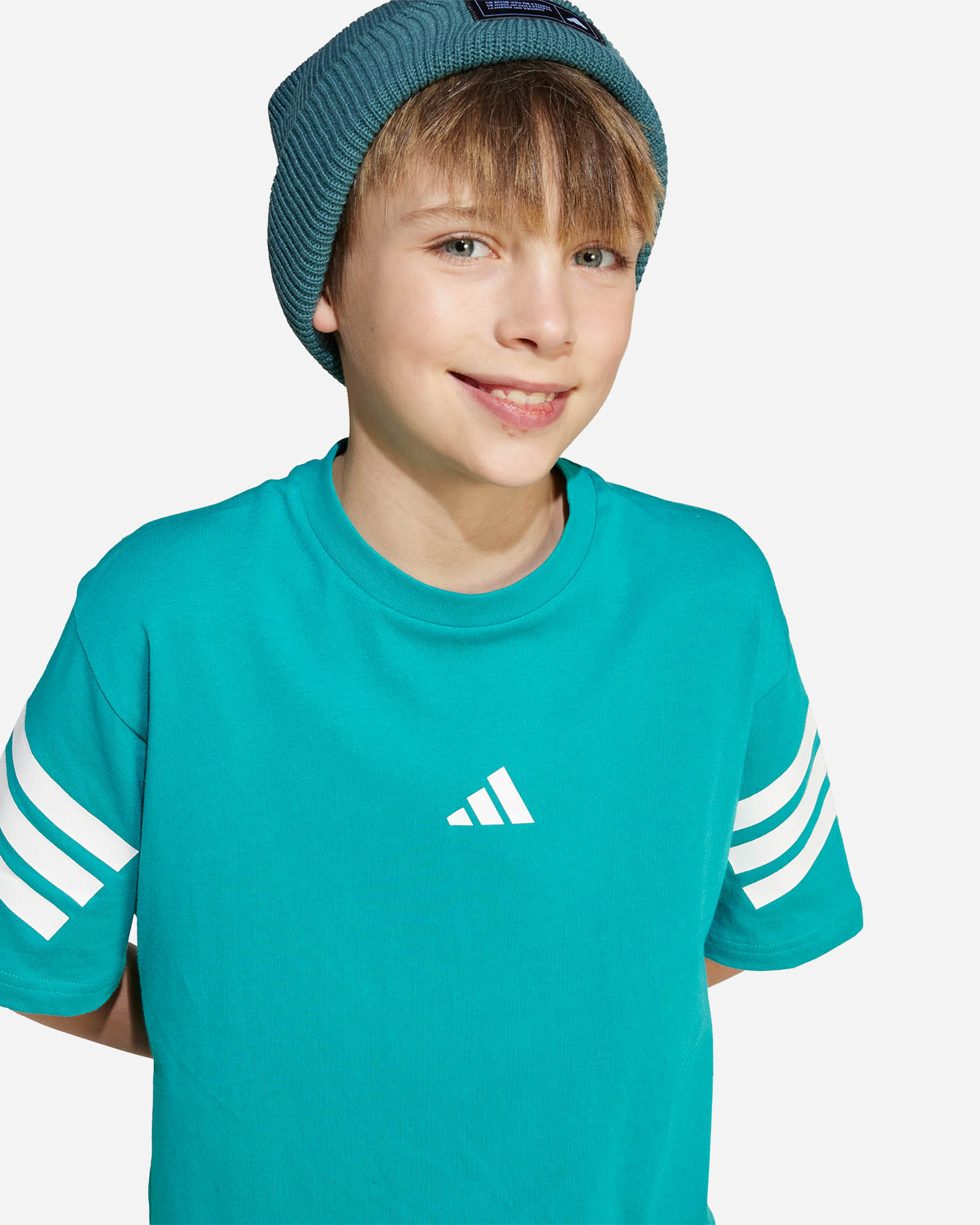 T-shirt ADIDAS 3STRIPES JR - Verde - 5 | Cisalfa Sport