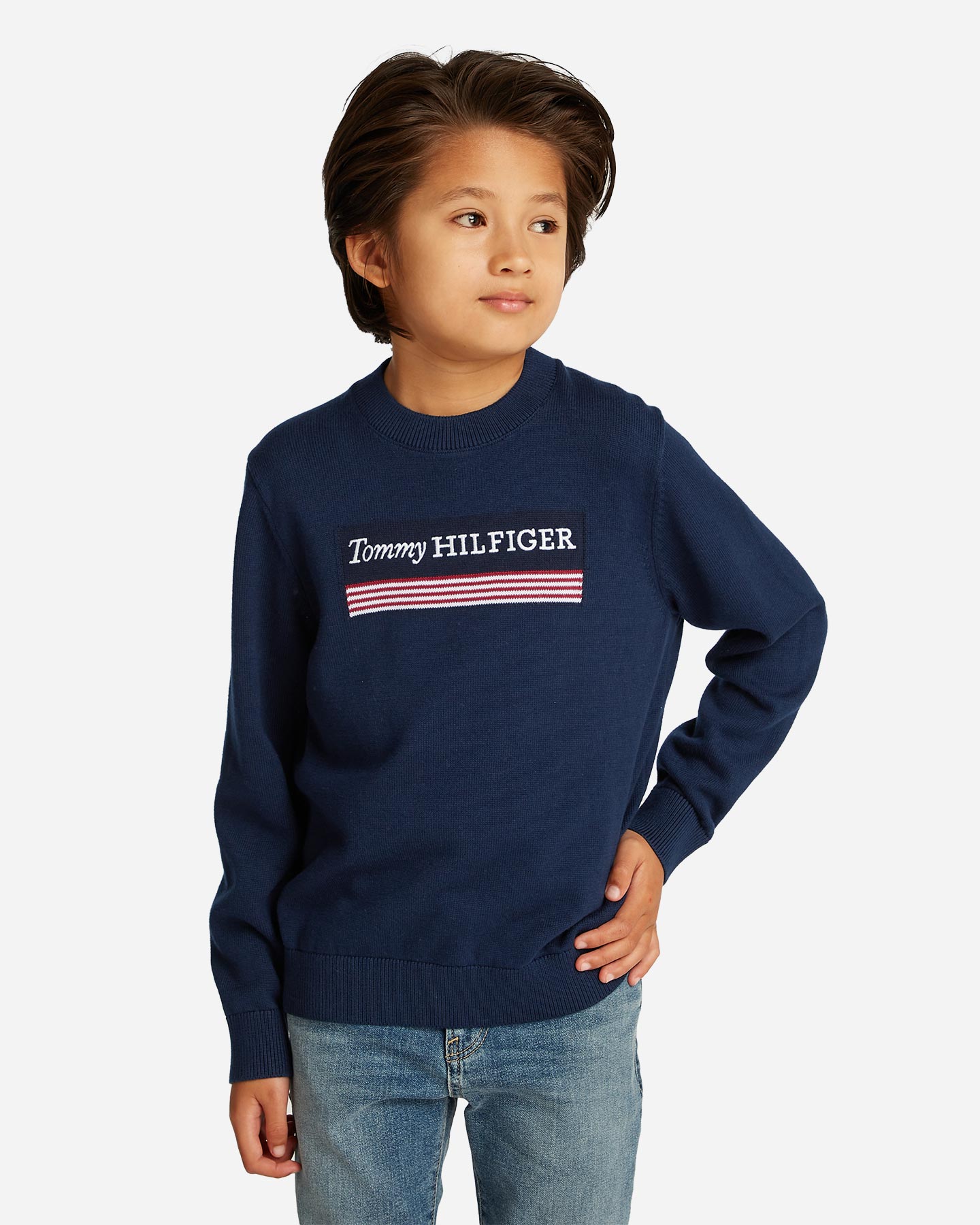 Maglione TOMMY HILFIGER FLAG 1985 JR - Blu Navy - 2 | Cisalfa Sport