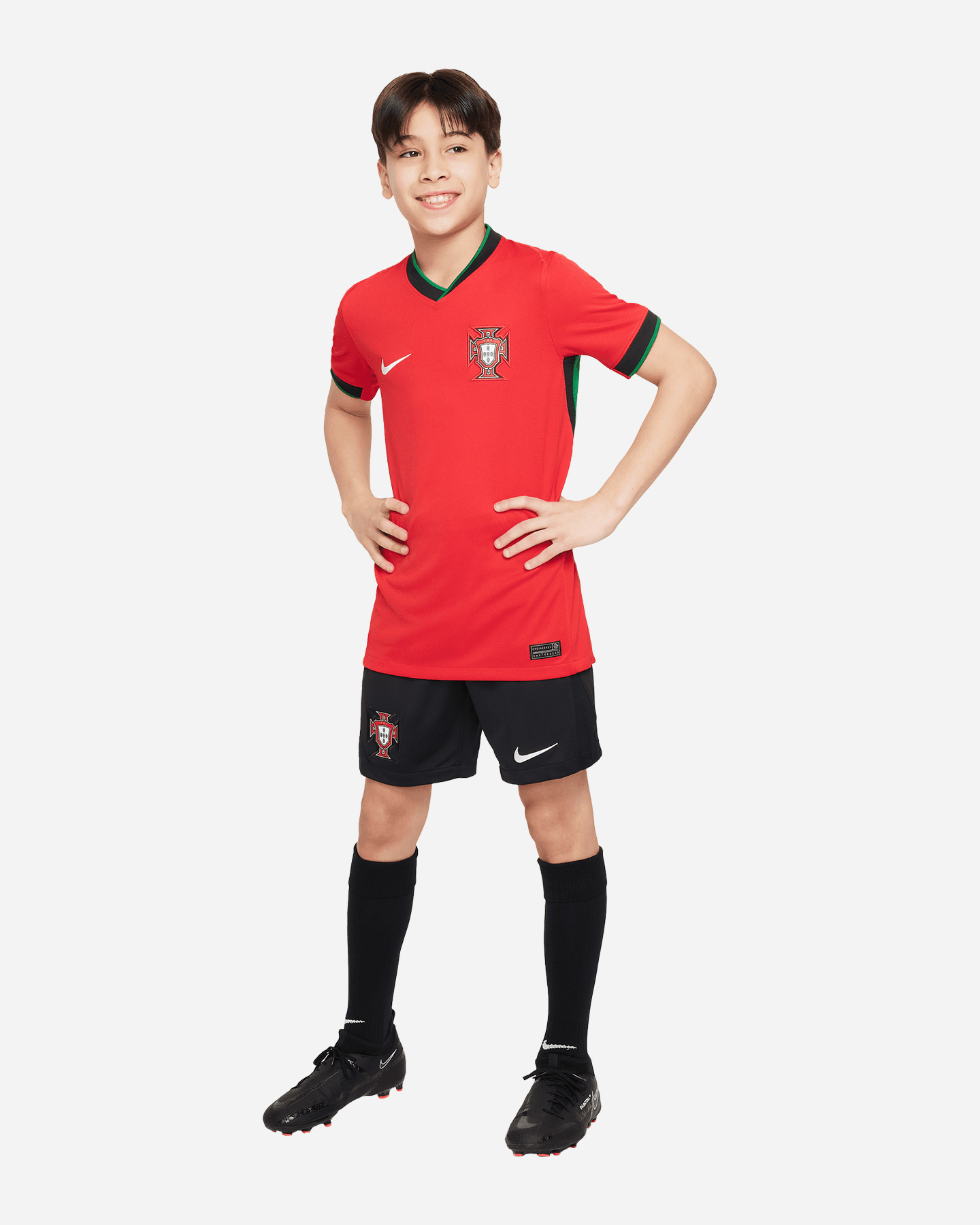Maglia calcio ufficiale NIKE DRI FIT PORTOGALLO HOME 23-24 JR - Rosso - 4 | Cisalfa Sport