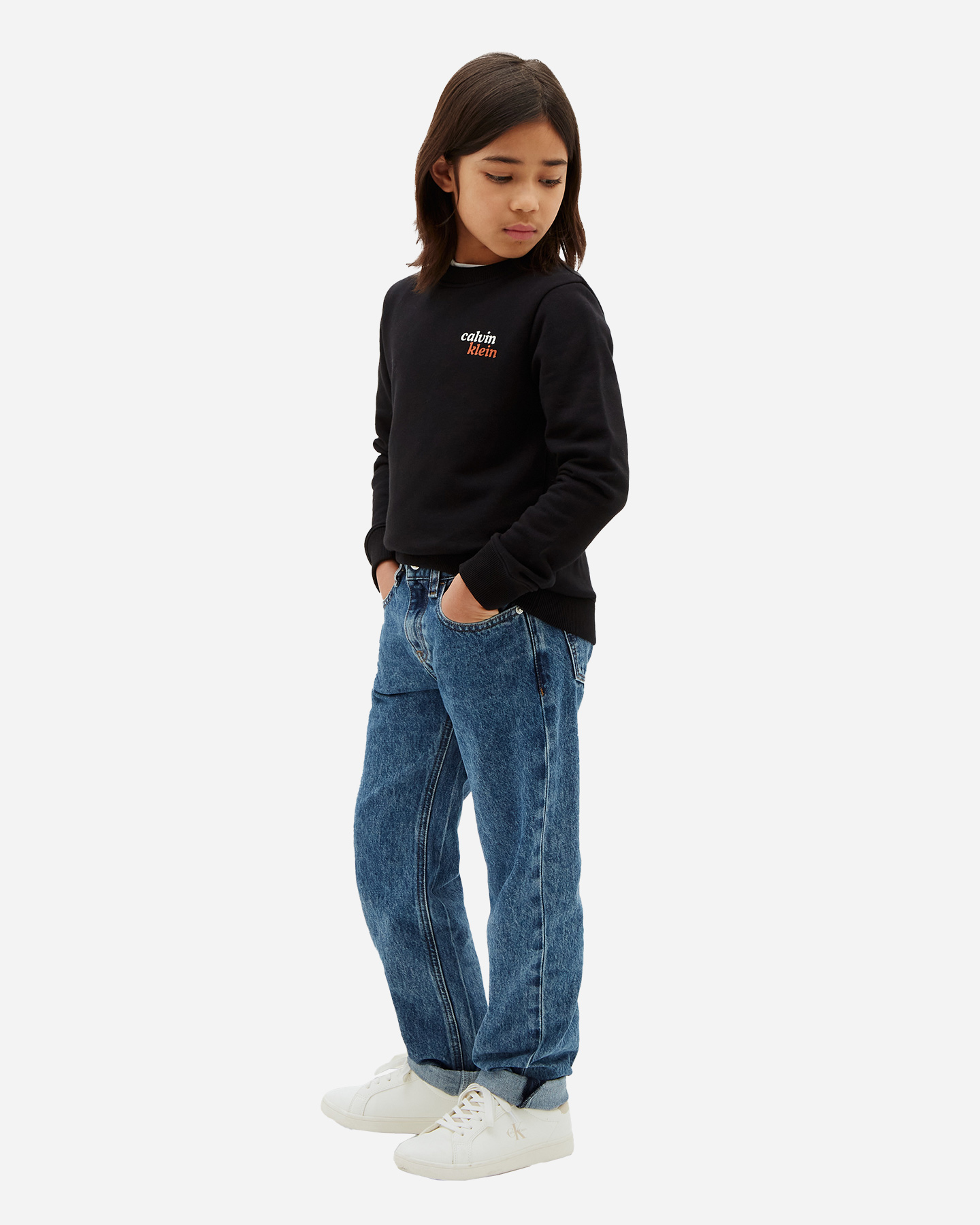 Felpa CALVIN KLEIN JEANS BACK PRINT JR - Nero - 2 | Cisalfa Sport