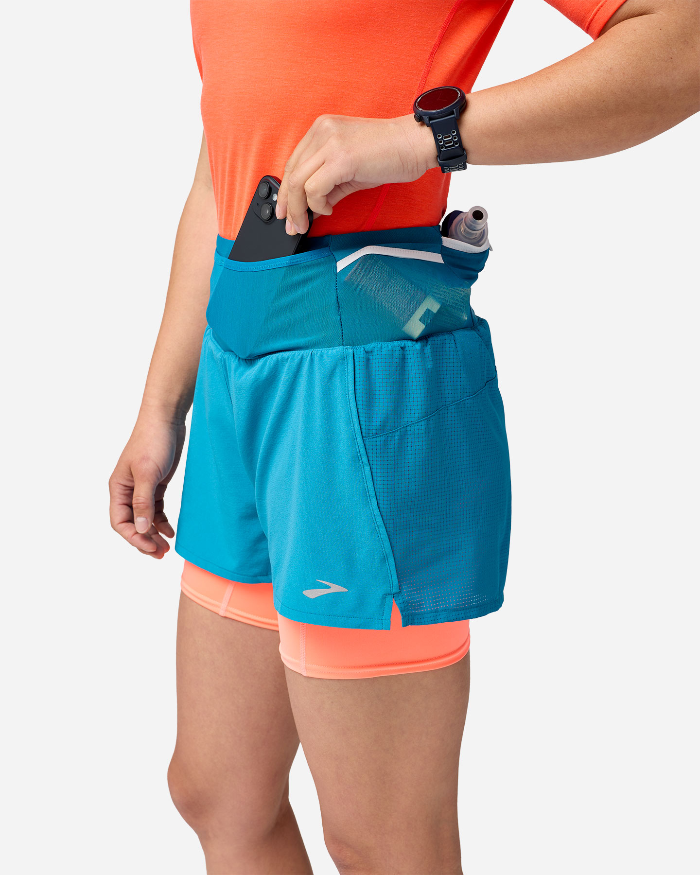 Short running BROOKS HIGH POINT 2IN1 W - Color mix - 3 | Cisalfa Sport