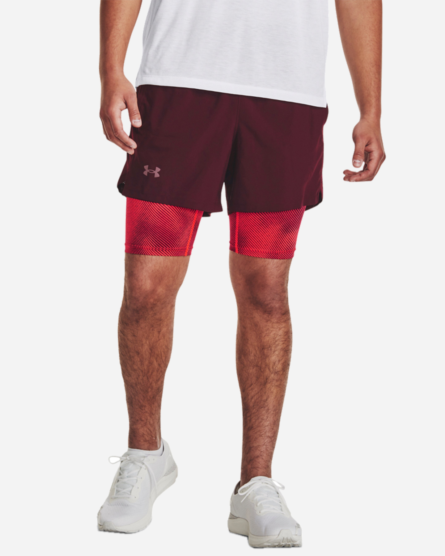 Short running UNDER ARMOUR LAUNCH 5 2IN1 M - Rosso - 0 | Cisalfa Sport