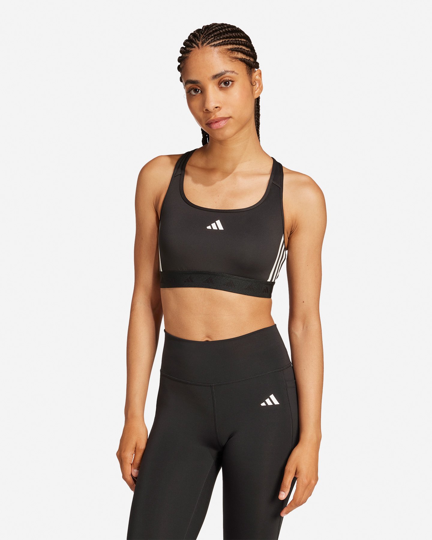 Bra training ADIDAS 3STRIPES PWR HYGLM W - Nero - 2 | Cisalfa Sport