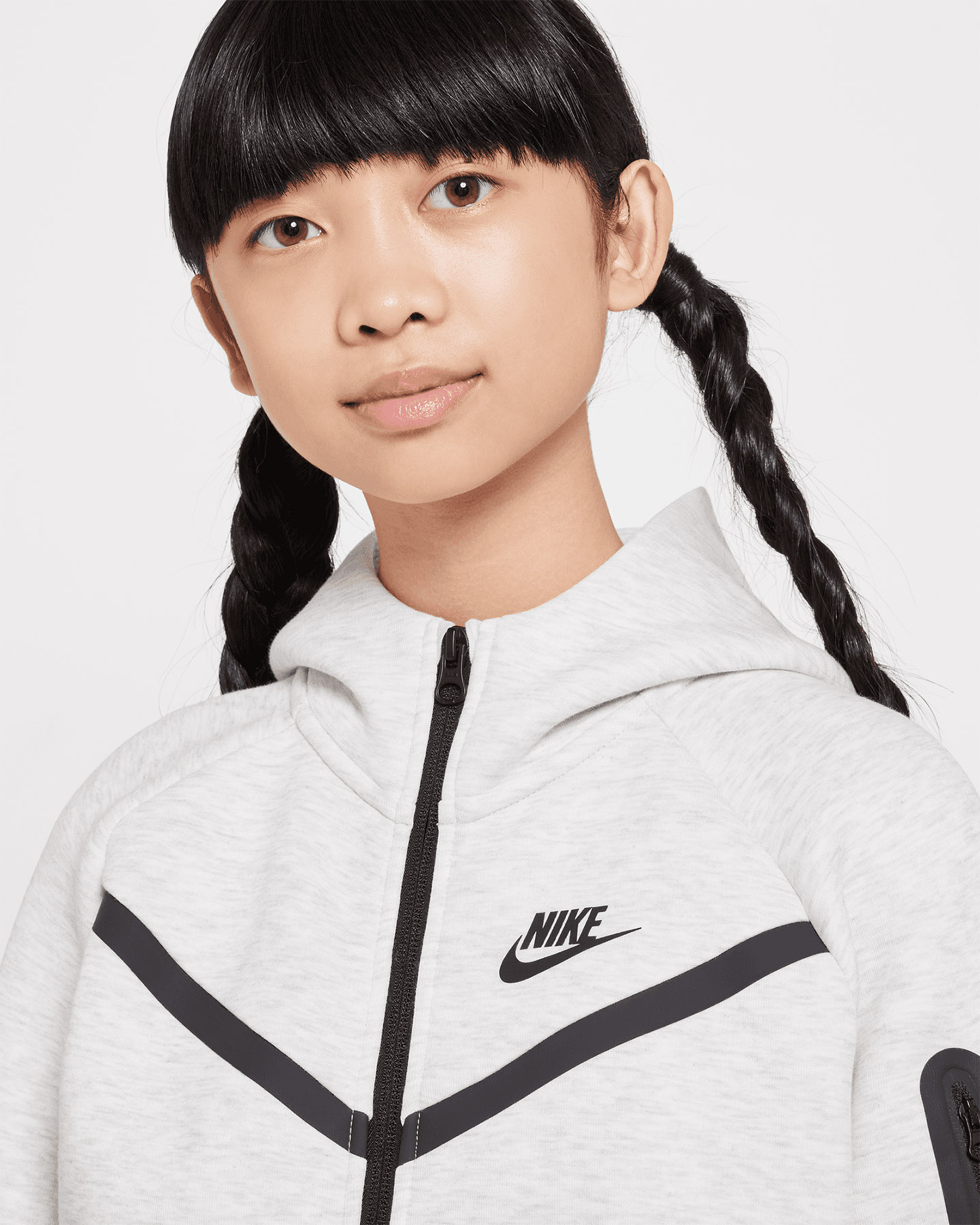 Felpa NIKE TECH FLEECE JR - Grigio - 3 | Cisalfa Sport