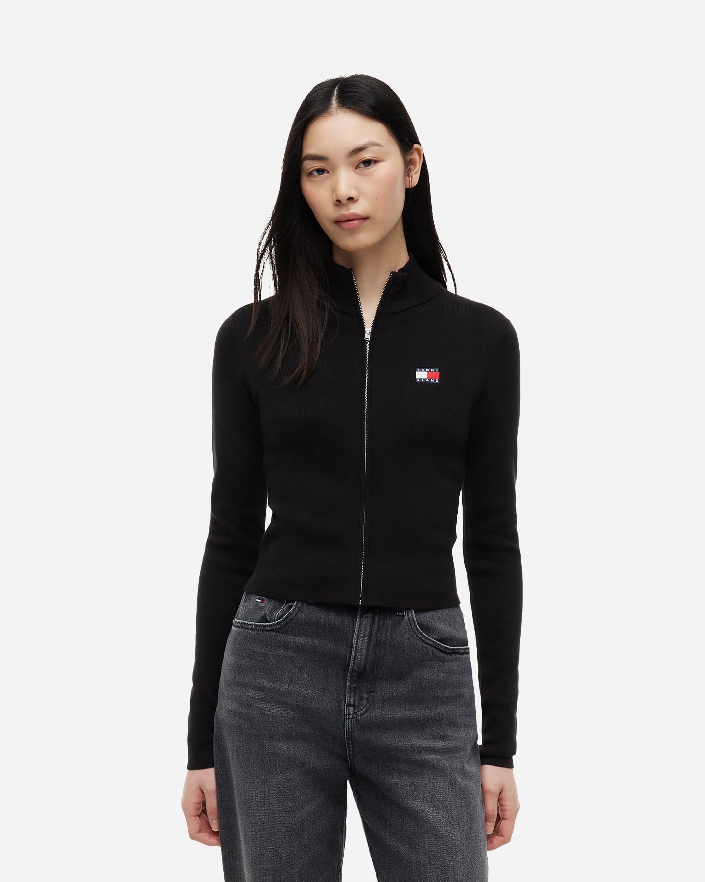 Cardigan TOMMY HILFIGER FULL ZIP BADGE W - Nero - 1 | Cisalfa Sport