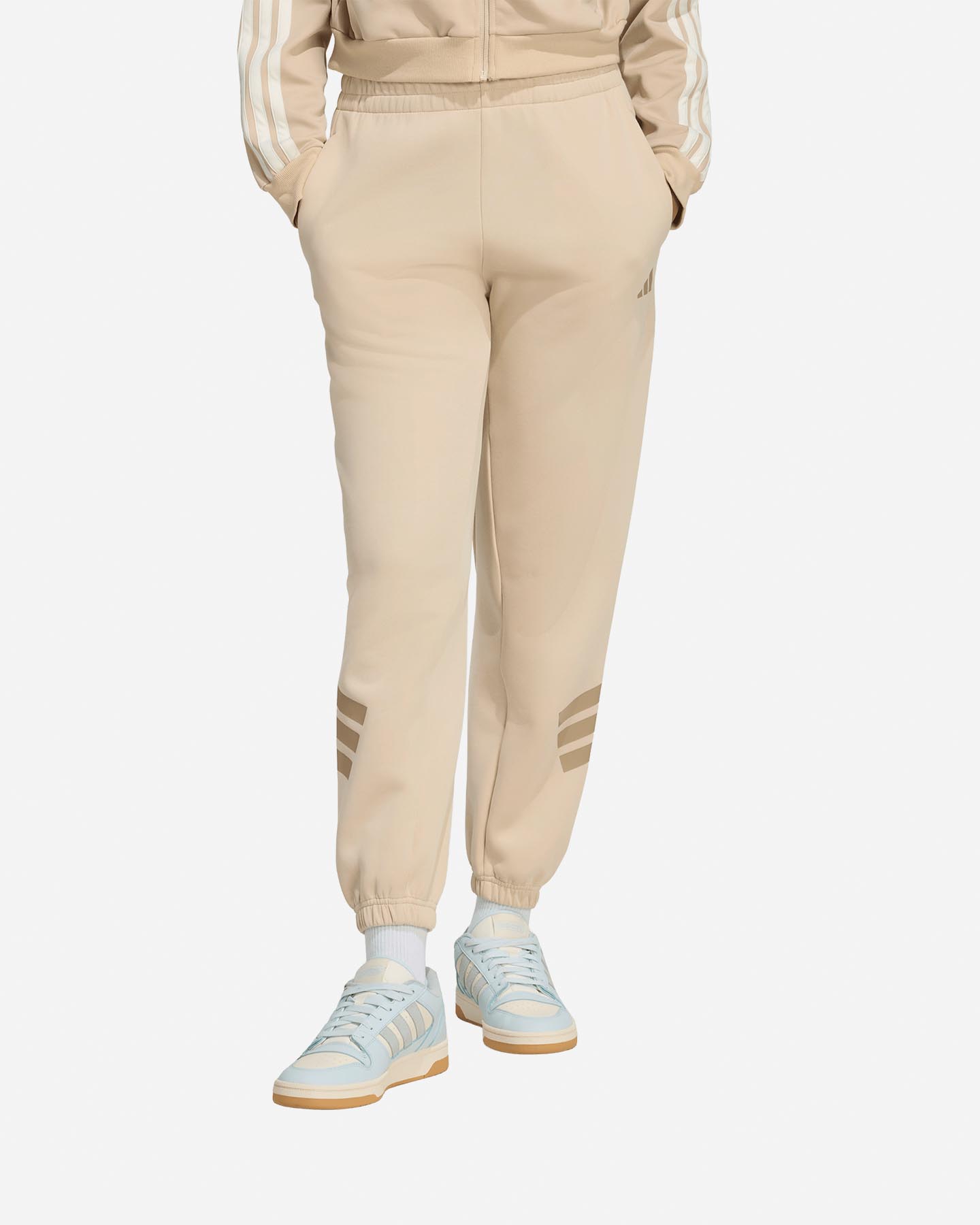 Pantalone ADIDAS FUTURE ICONS 3STRIPES W - Beige - 1 | Cisalfa Sport