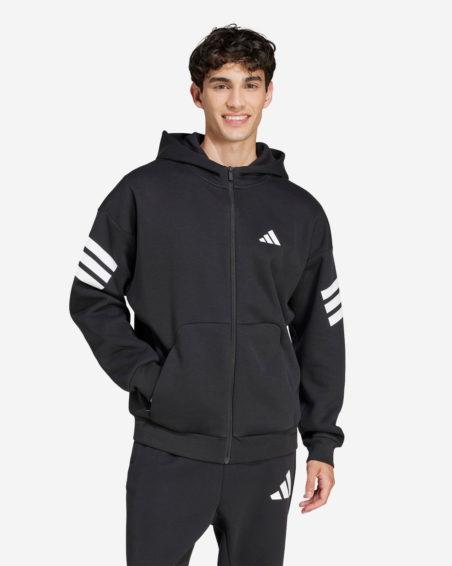 Felpa ADIDAS 3STRIPES M - Nero - 1 | Cisalfa Sport