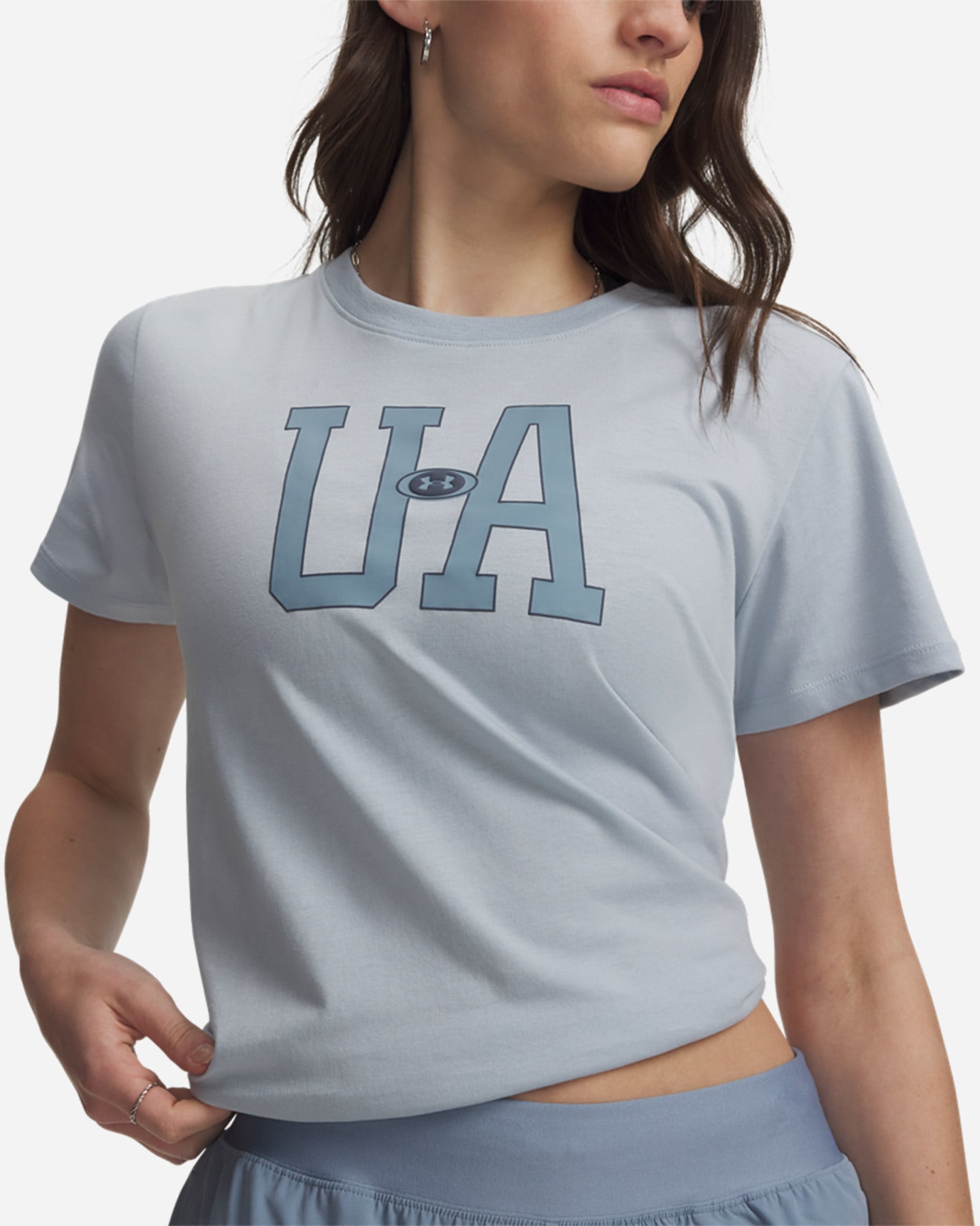 T-shirt UNDER ARMOUR ICON GRAPHIC W - Azzurro - 2 | Cisalfa Sport