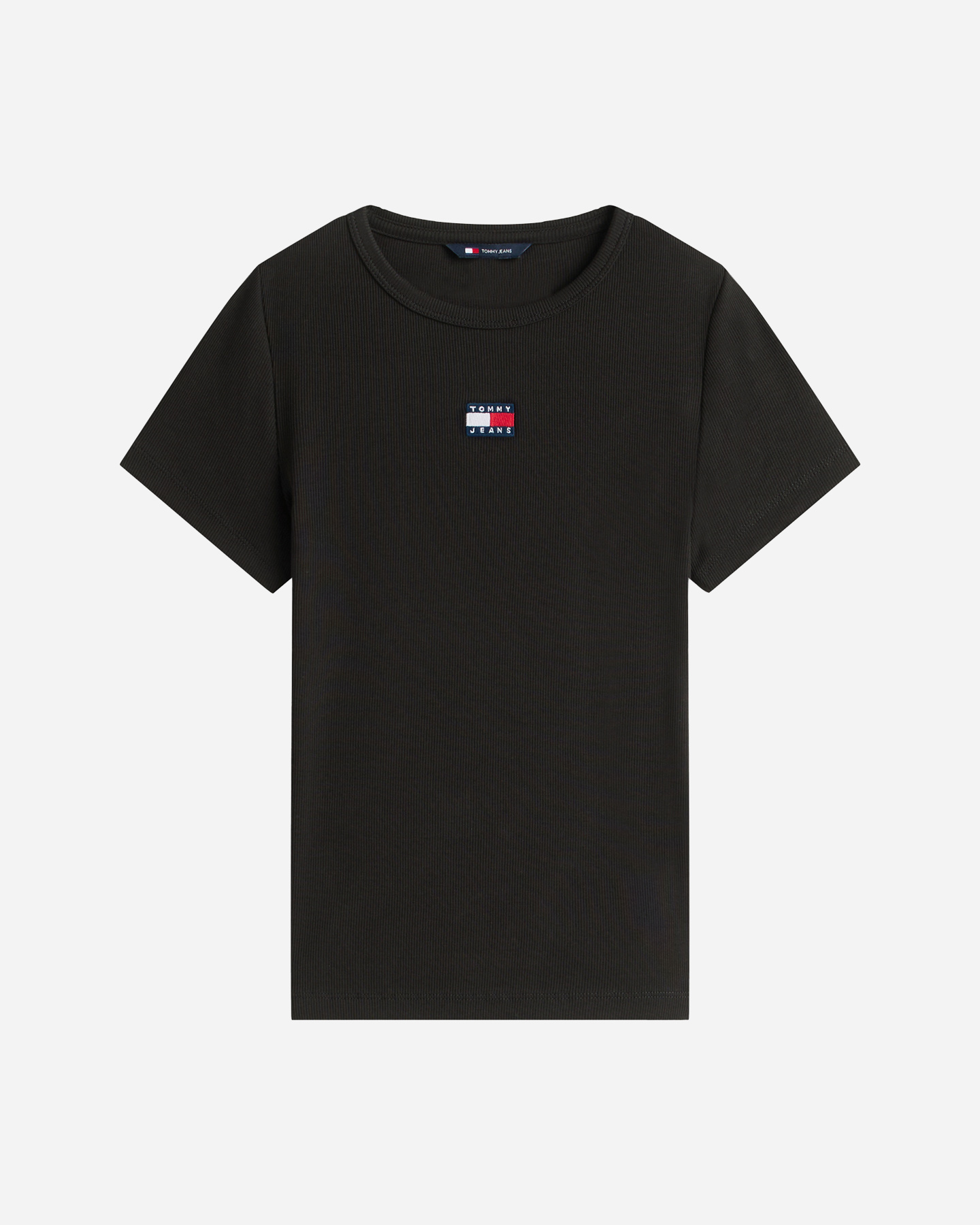 Tommy Hilfiger Rib Badge W - T-shirt - Donna - Nero