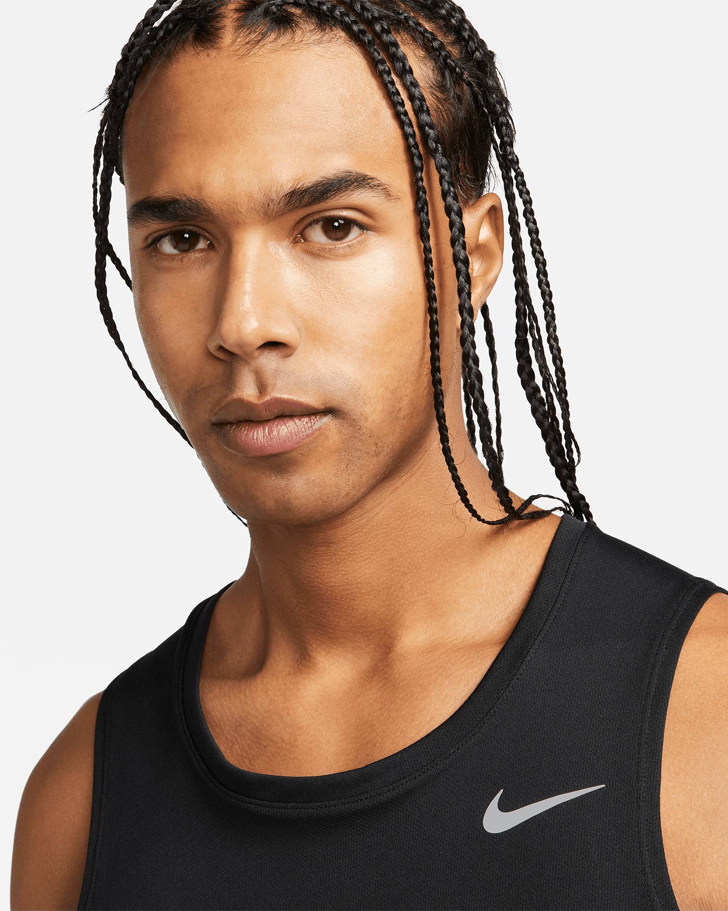 Canotta running NIKE DRI FIT MILER M - Nero - 2 | Cisalfa Sport