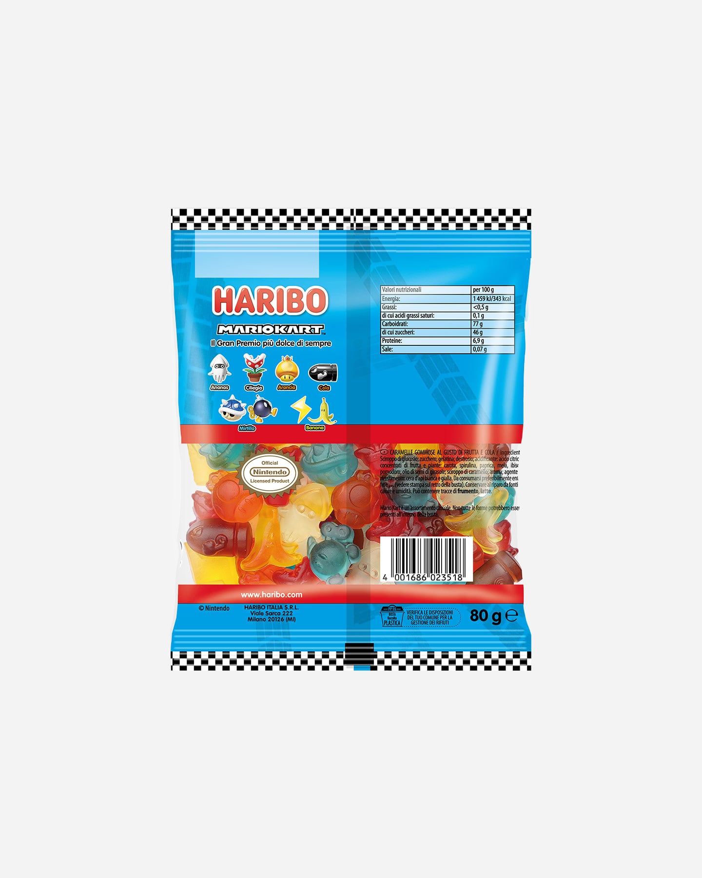 Caramelle HARIBO MARIO KART 80 GR - 1 | Cisalfa Sport