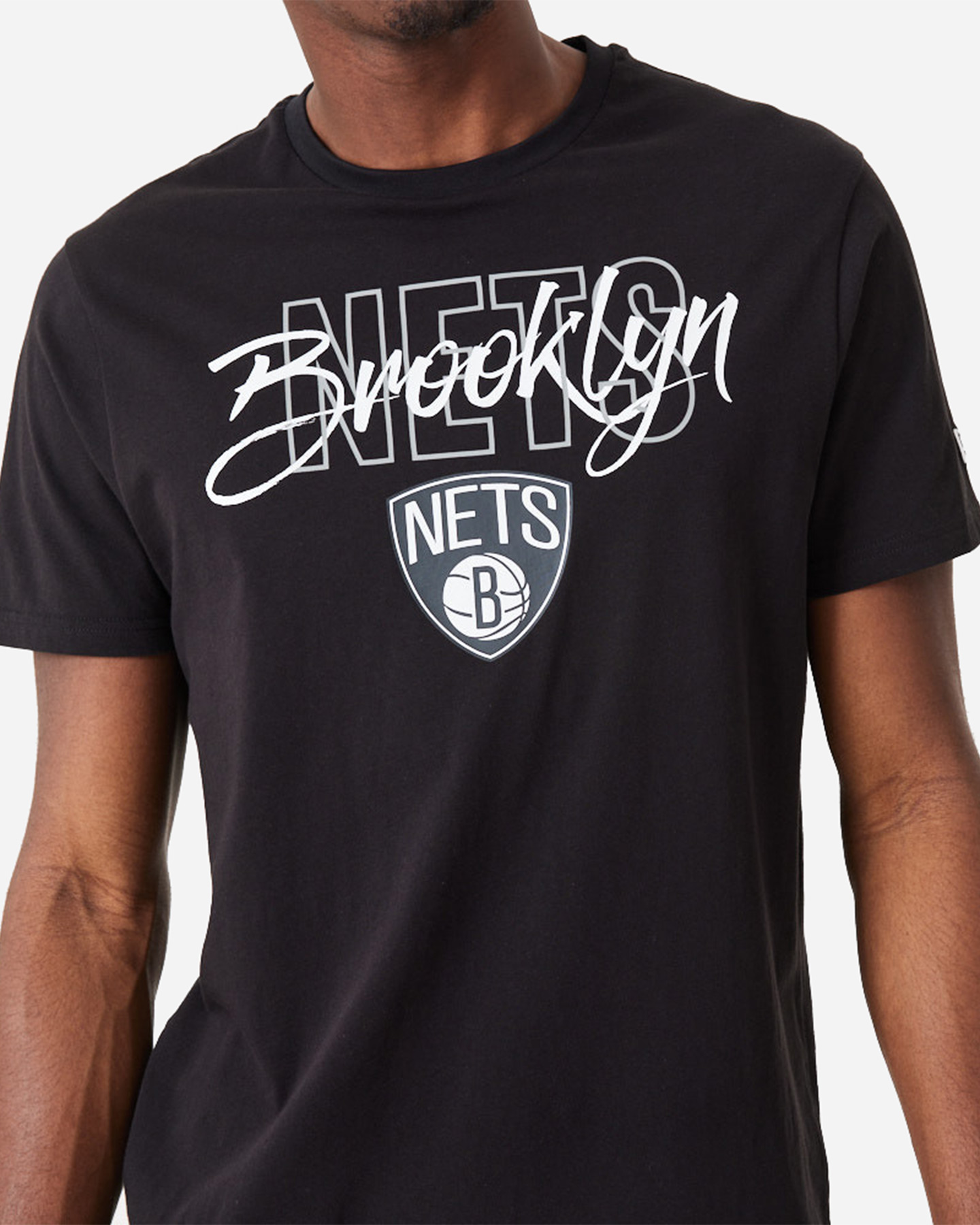 T-shirt NEW ERA SCRIPT BROOKLYN NET  - Nero - 2 | Cisalfa Sport