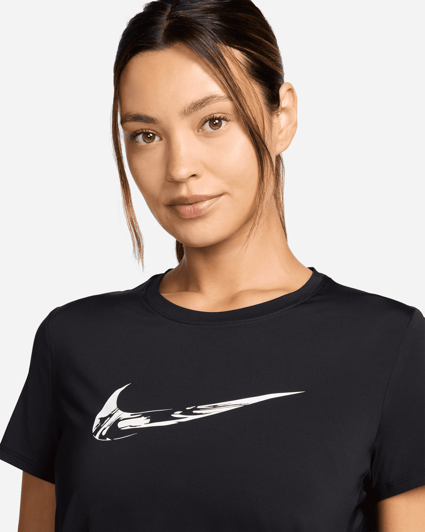 T-shirt running NIKE ONE SWOOSH W - Nero - 4 | Cisalfa Sport